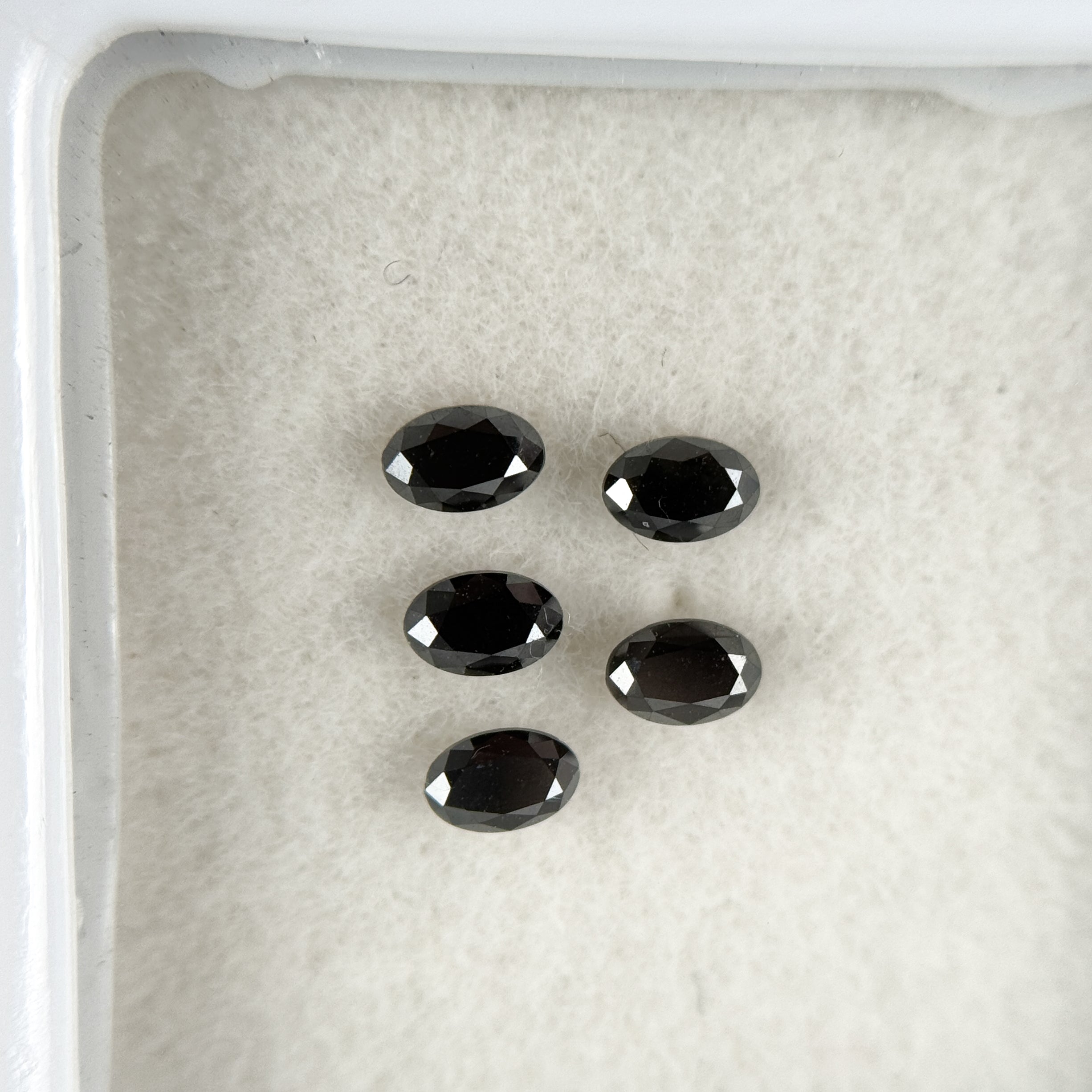 3 X 2 MM Oval Rose Cut Black Natural Fancy Diamond