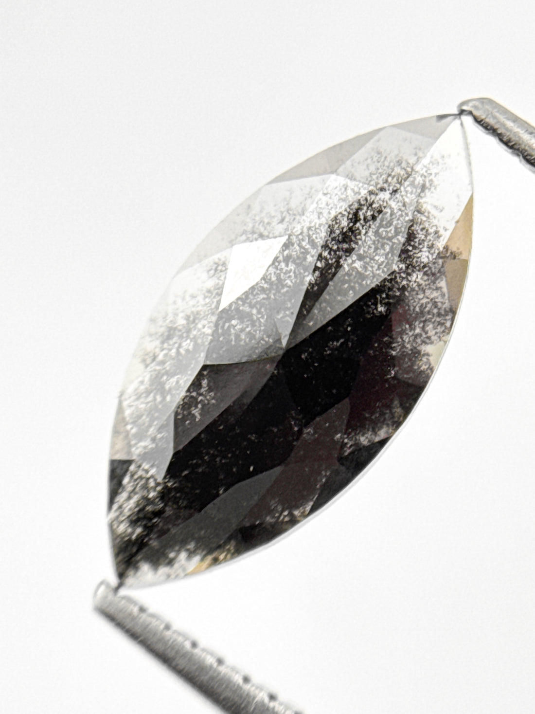 2.05 Ct Marquise Rose Cut Grey Natural Fancy Diamond