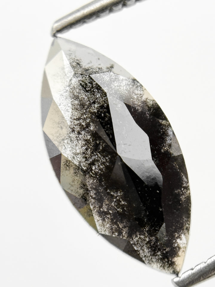 2.05 Ct Marquise Rose Cut Grey Natural Fancy Diamond