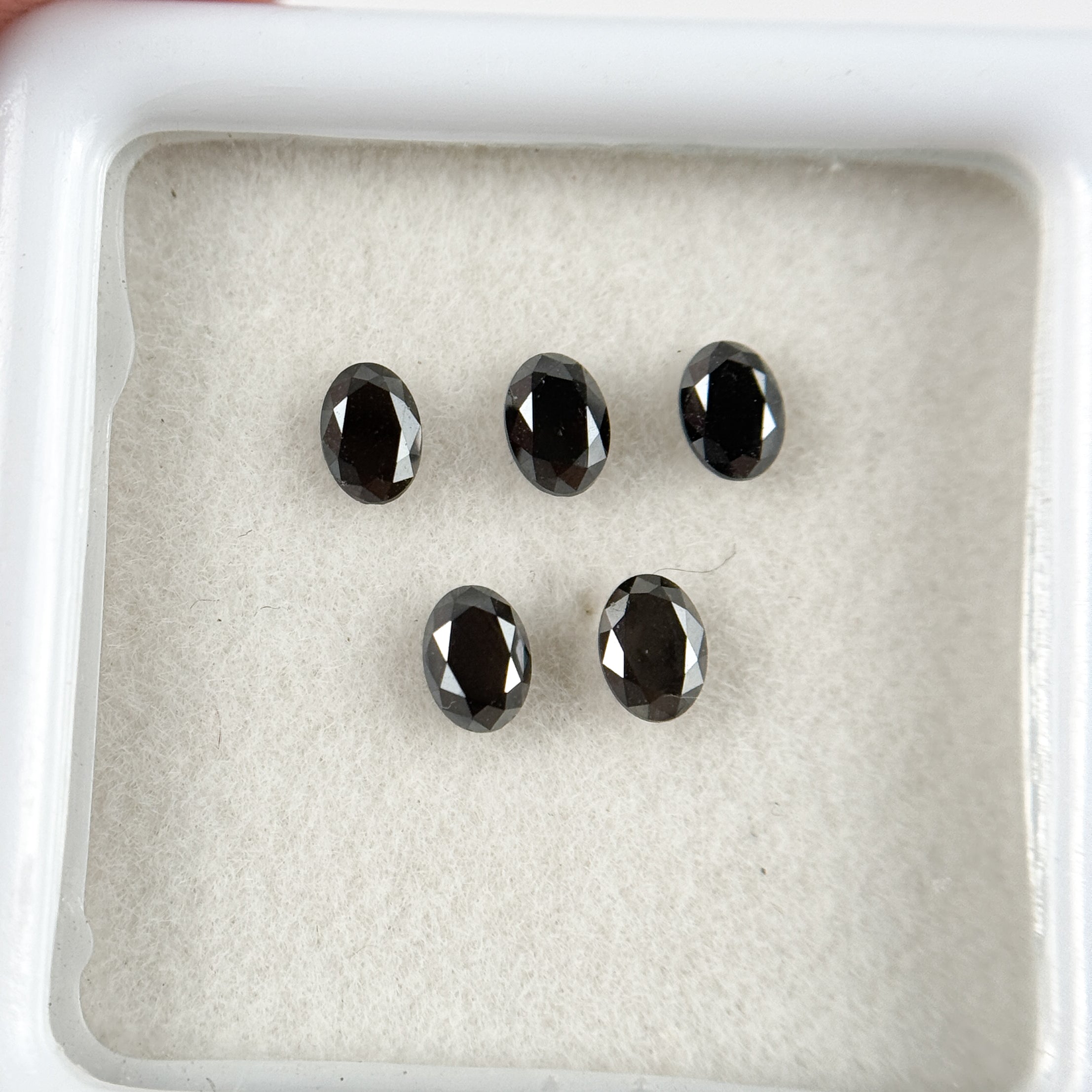 3.5 MM Oval Brilliant Cut Black Natural Fancy Diamond Loose