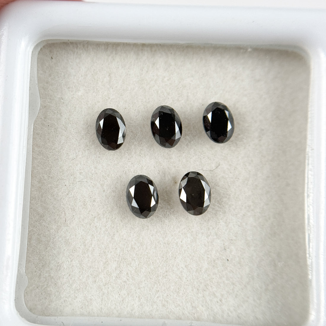 3.5 MM Oval Brilliant Cut Black Natural Fancy Diamond Loose