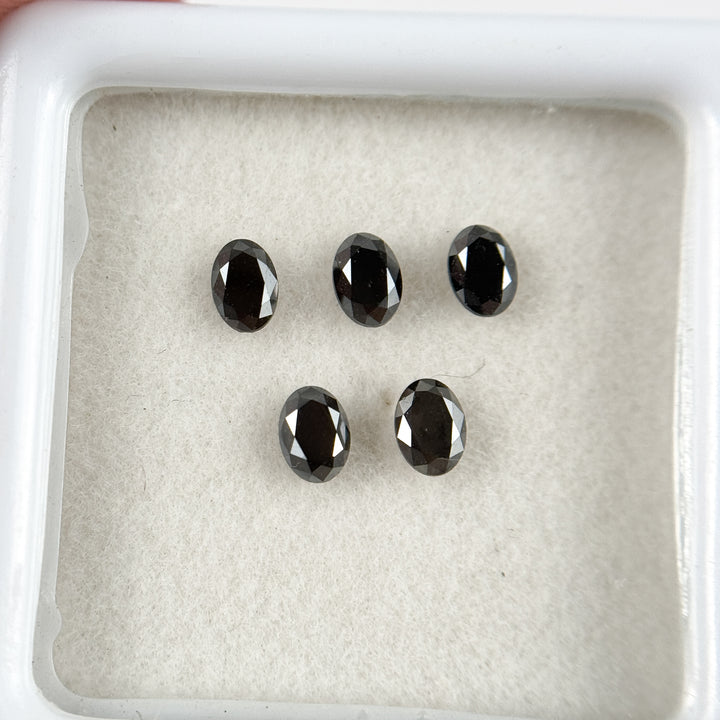 3.5 MM Oval Brilliant Cut Black Natural Fancy Diamond Loose