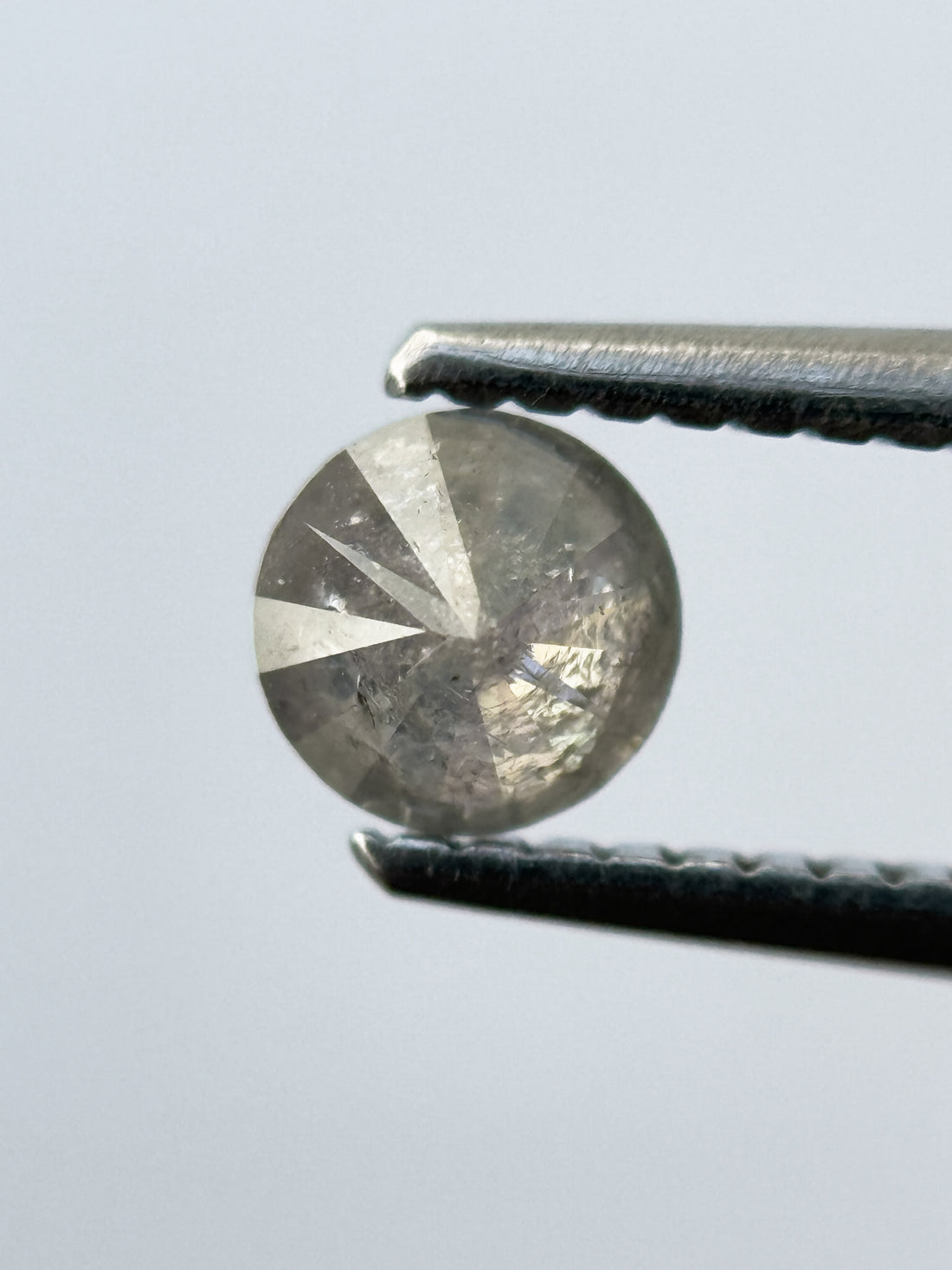 0.45 Ct Round Brilliant Cut Grey Natural Salt and Pepper Diamond