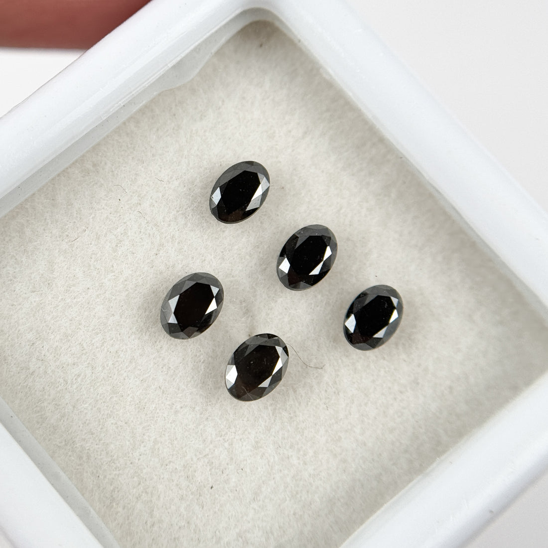 3.5 MM Oval Brilliant Cut Black Natural Fancy Diamond Loose