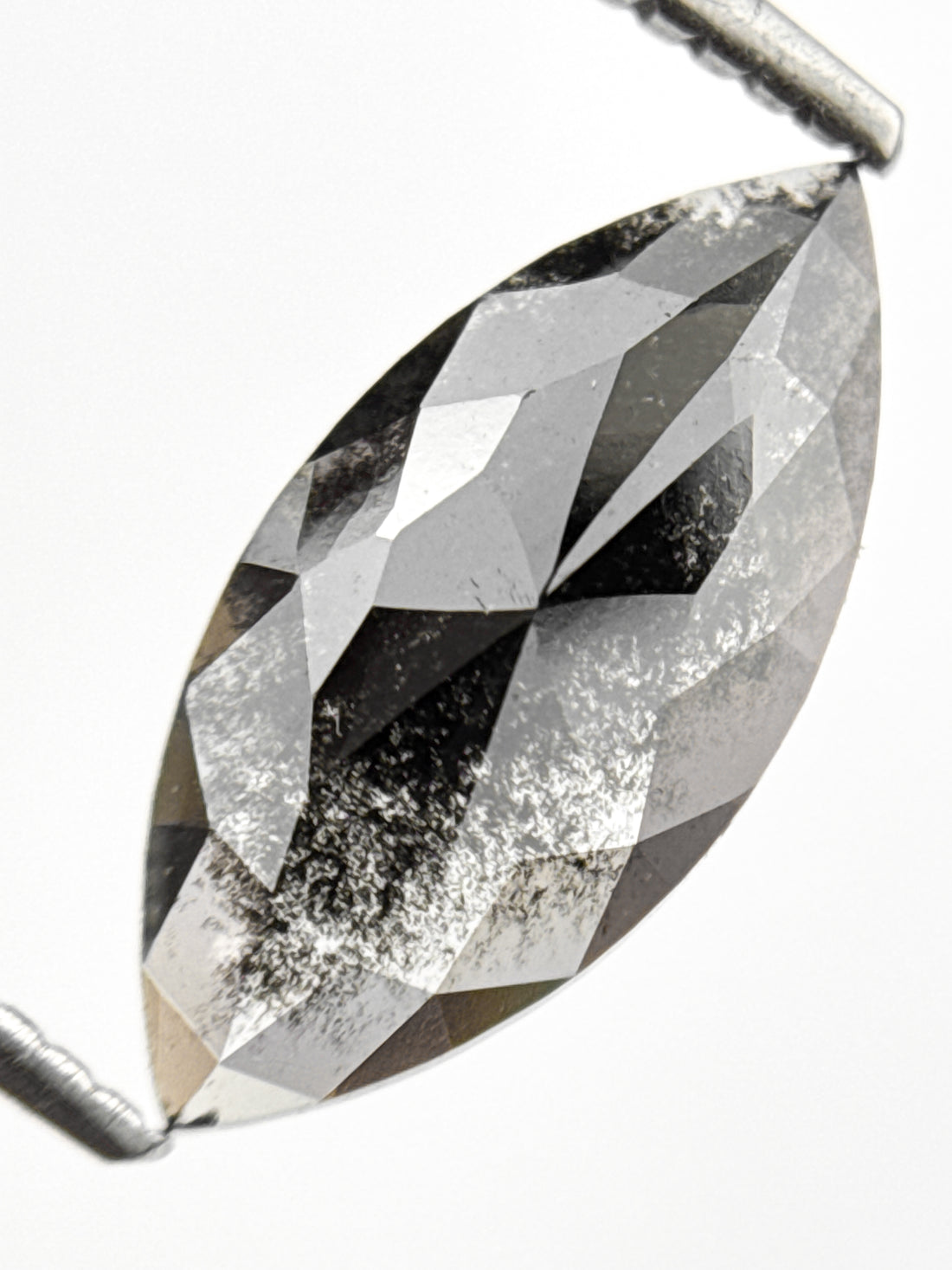2.05 Ct Marquise Rose Cut Grey Natural Fancy Diamond