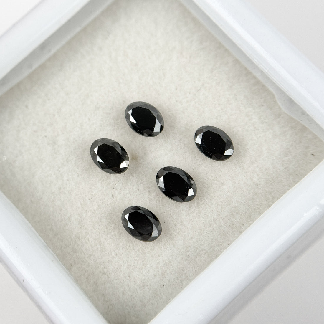 3.5 MM Oval Brilliant Cut Black Natural Fancy Diamond Loose