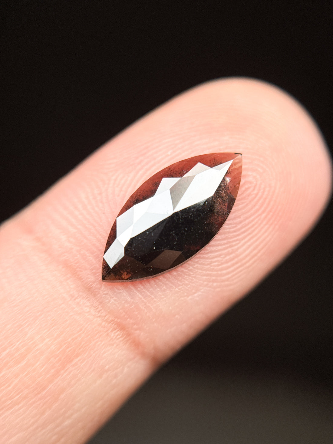 2.05 Ct Marquise Rose Cut Grey Natural Fancy Diamond