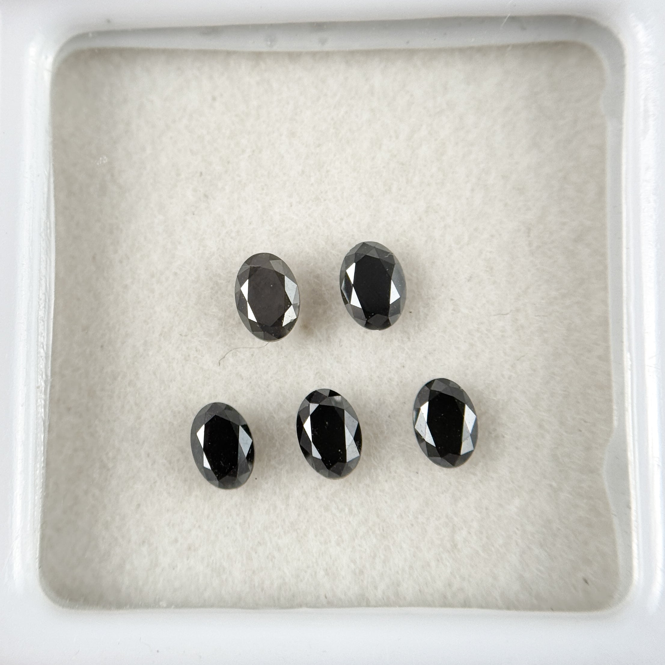 3.5 MM Oval Brilliant Cut Black Natural Fancy Diamond Loose