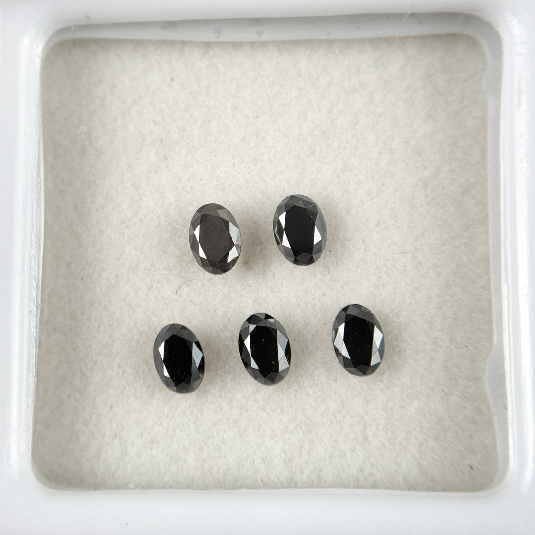 3.5 MM Oval Brilliant Cut Black Natural Fancy Diamond Loose