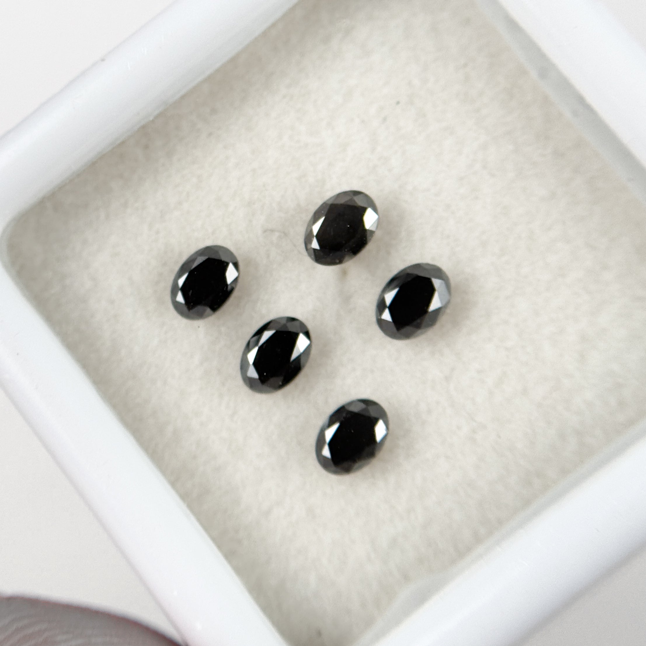 3.5 MM Oval Brilliant Cut Black Natural Fancy Diamond Loose