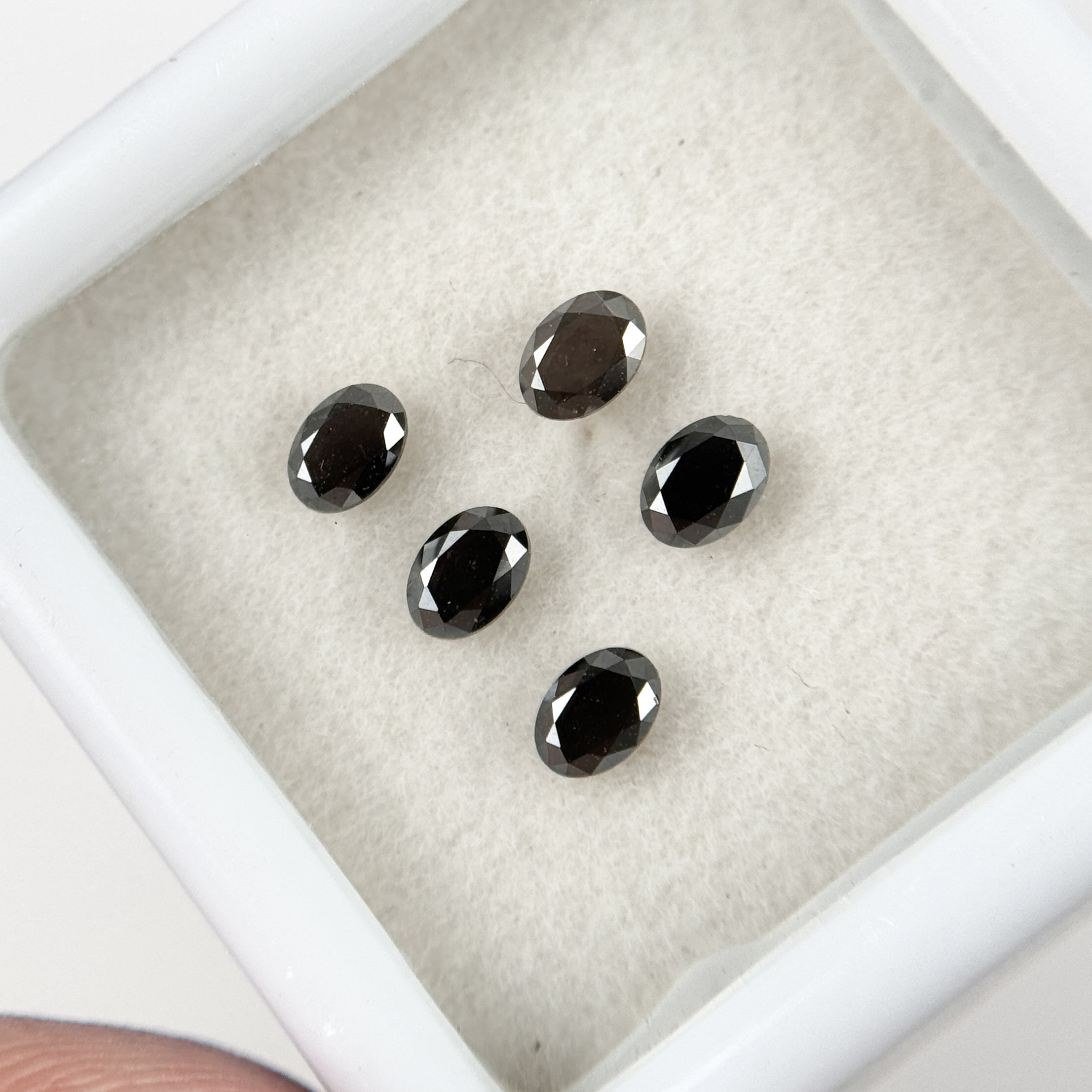 3.5 MM Oval Brilliant Cut Black Natural Fancy Diamond Loose
