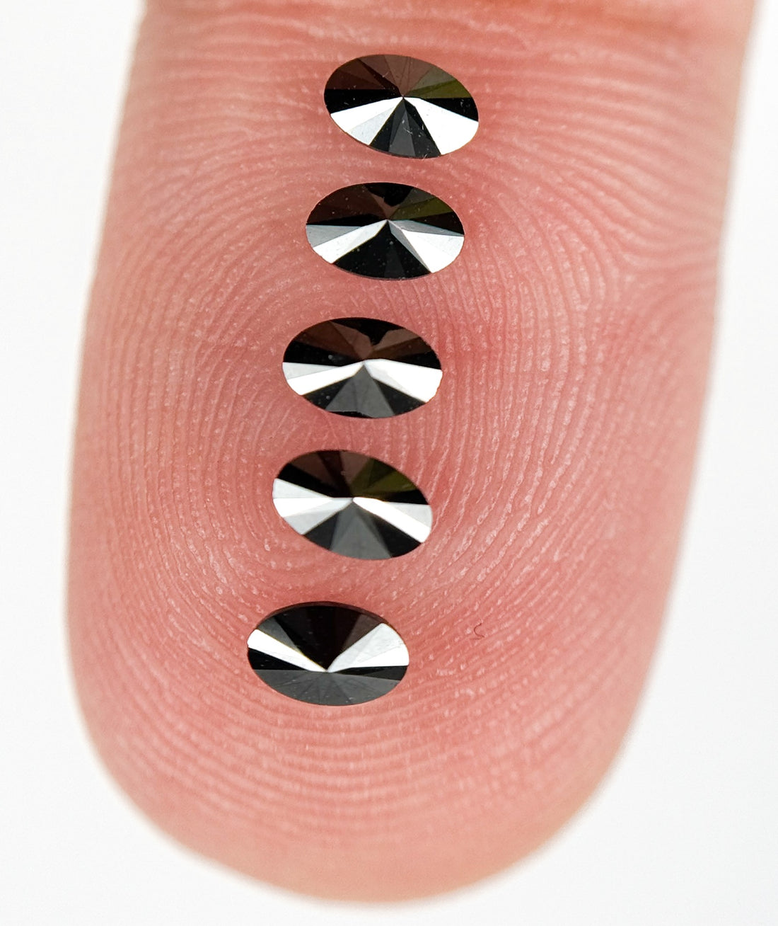 4 MM Oval Rose Cut Black Natural Fancy Diamond Loose
