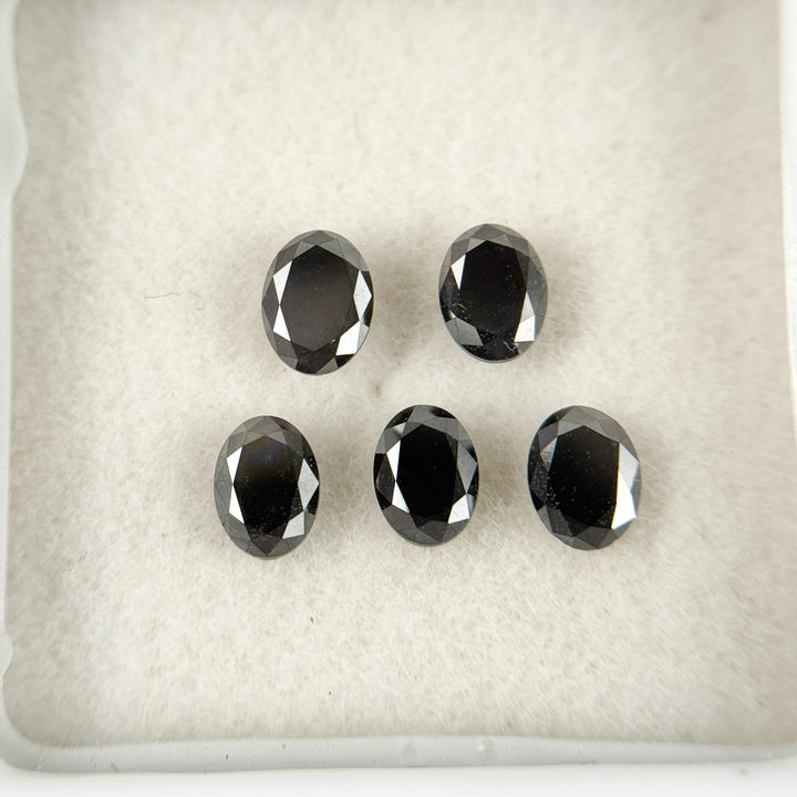 4 X 3 MM Oval Brilliant Cut Black Natural Fancy Diamond Loose