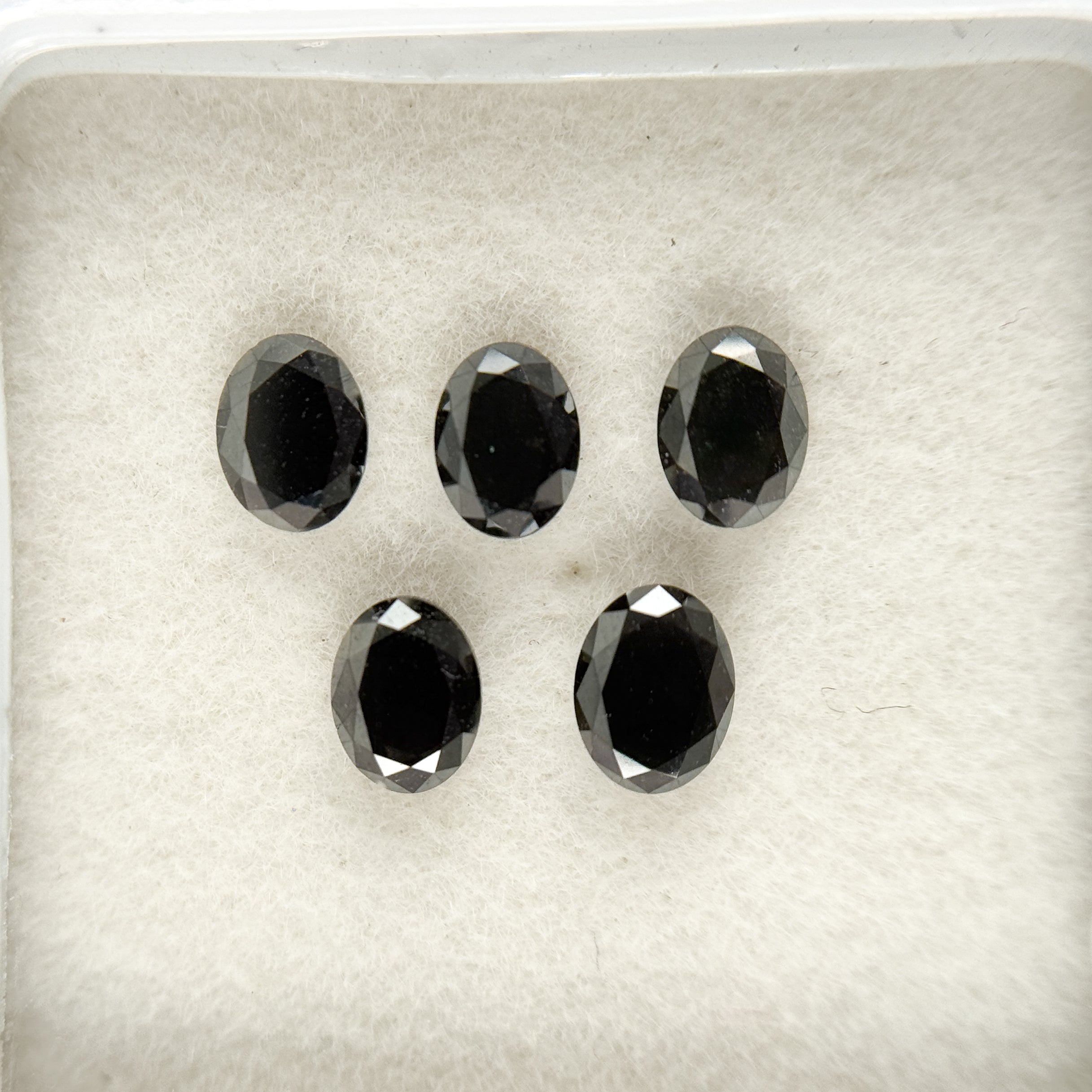 4 X 3 MM Oval Brilliant Cut Black Natural Fancy Diamond Loose