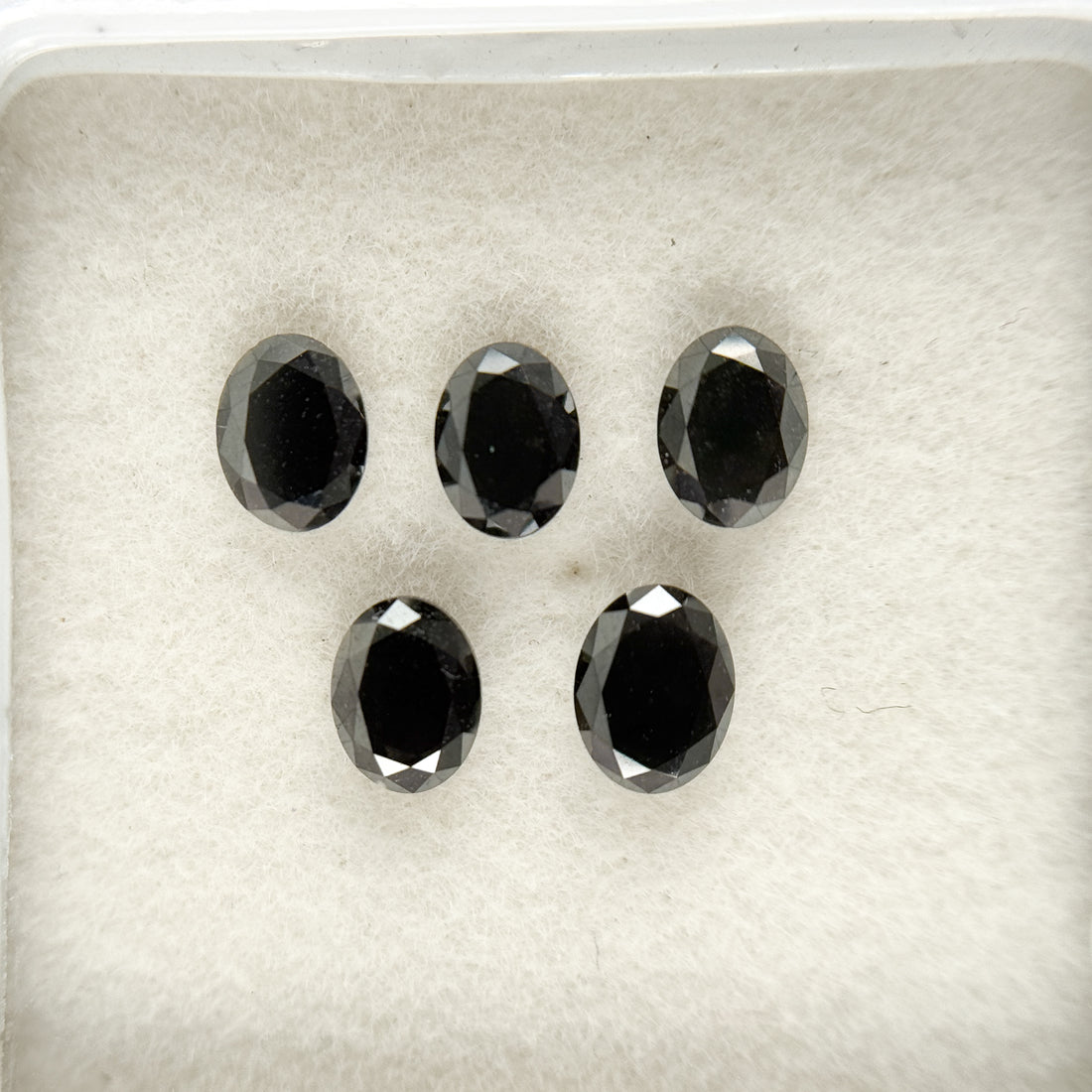 4 X 3 MM Oval Brilliant Cut Black Natural Fancy Diamond Loose