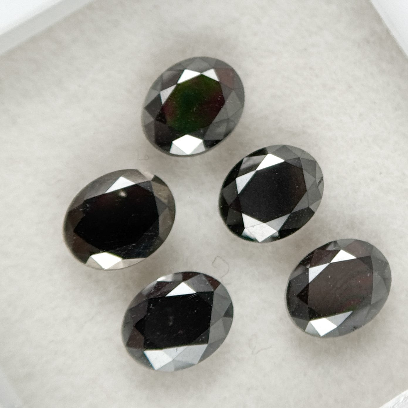 5 X 4 MM Oval Brilliant Cut Black Natural Fancy Diamond Loose