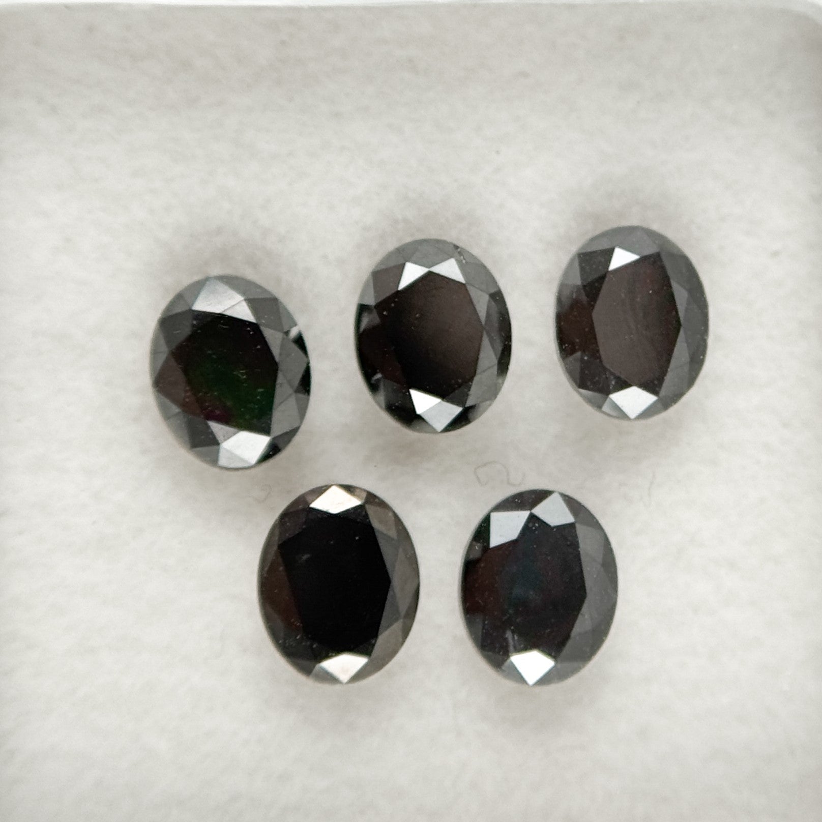 5 X 4 MM Oval Brilliant Cut Black Natural Fancy Diamond Loose