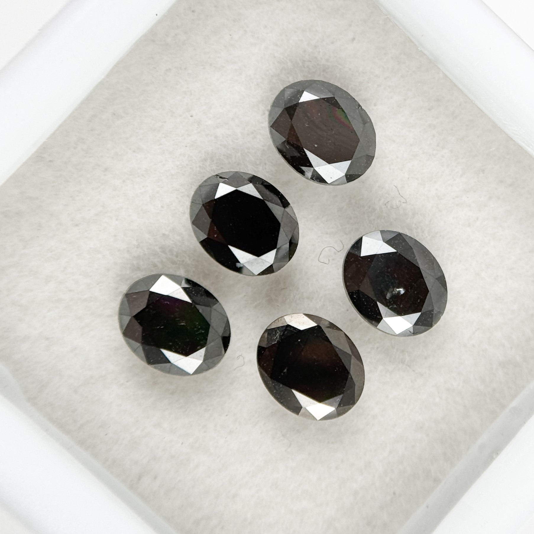 5 X 4 MM Oval Brilliant Cut Black Natural Fancy Diamond Loose