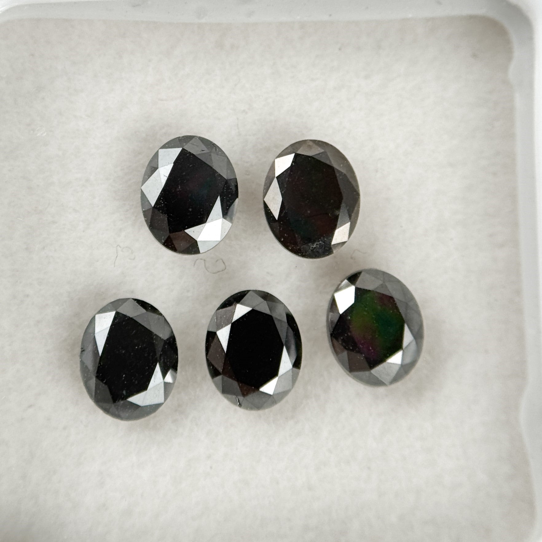 5 X 4 MM Oval Brilliant Cut Black Natural Fancy Diamond Loose