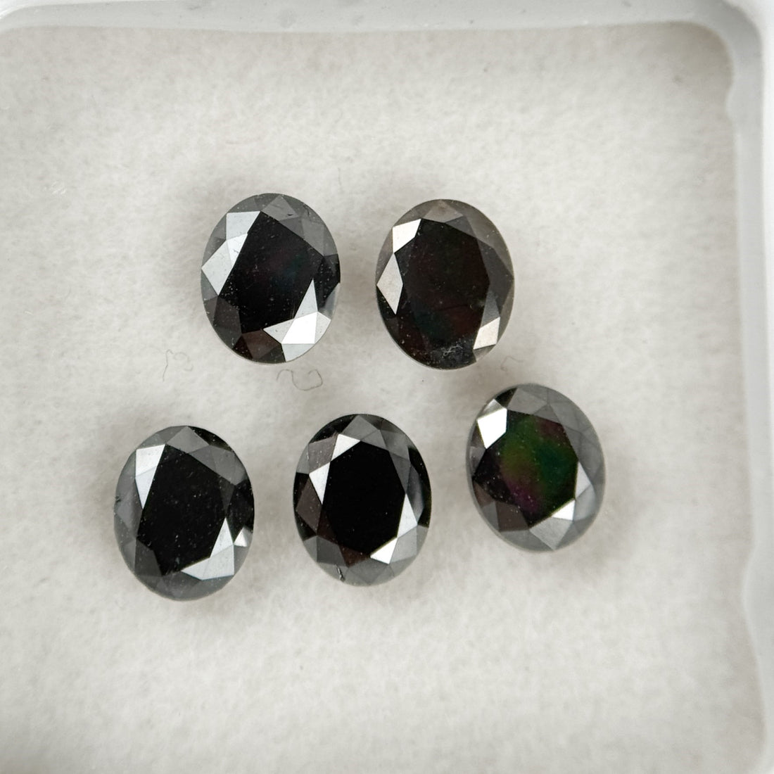5 X 4 MM Oval Brilliant Cut Black Natural Fancy Diamond Loose