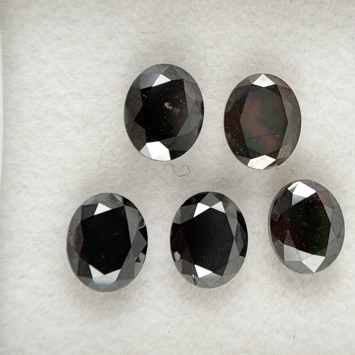 5 X 4 MM Oval Brilliant Cut Black Natural Fancy Diamond Loose