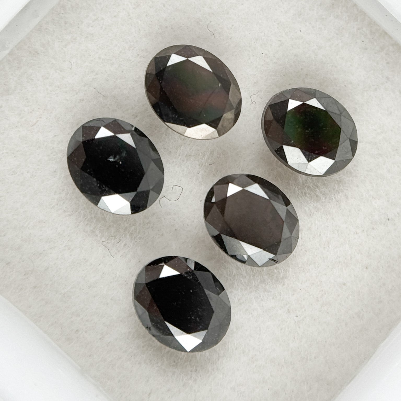 5 X 4 MM Oval Brilliant Cut Black Natural Fancy Diamond Loose