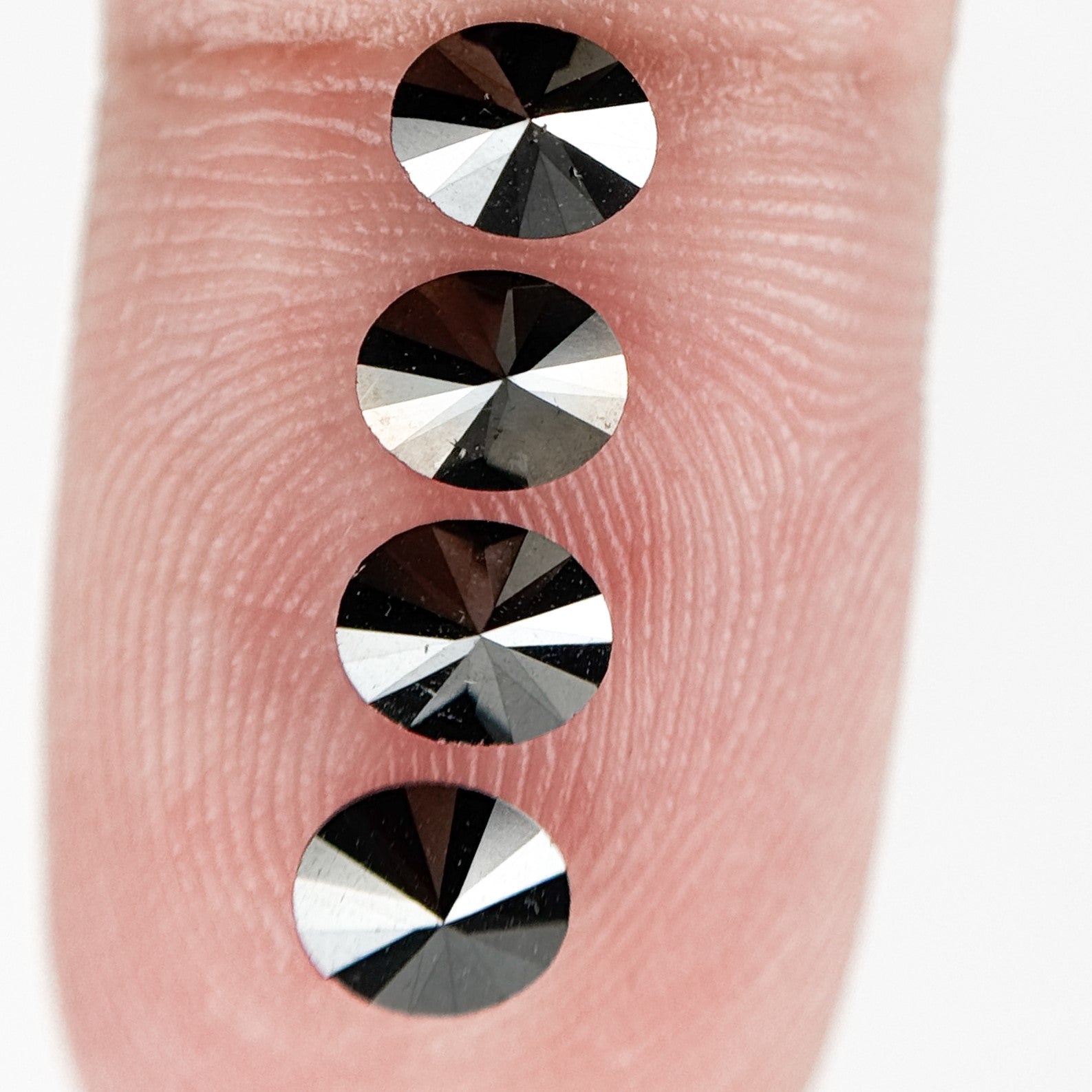 5 X 4 MM Oval Brilliant Cut Black Natural Fancy Diamond Loose