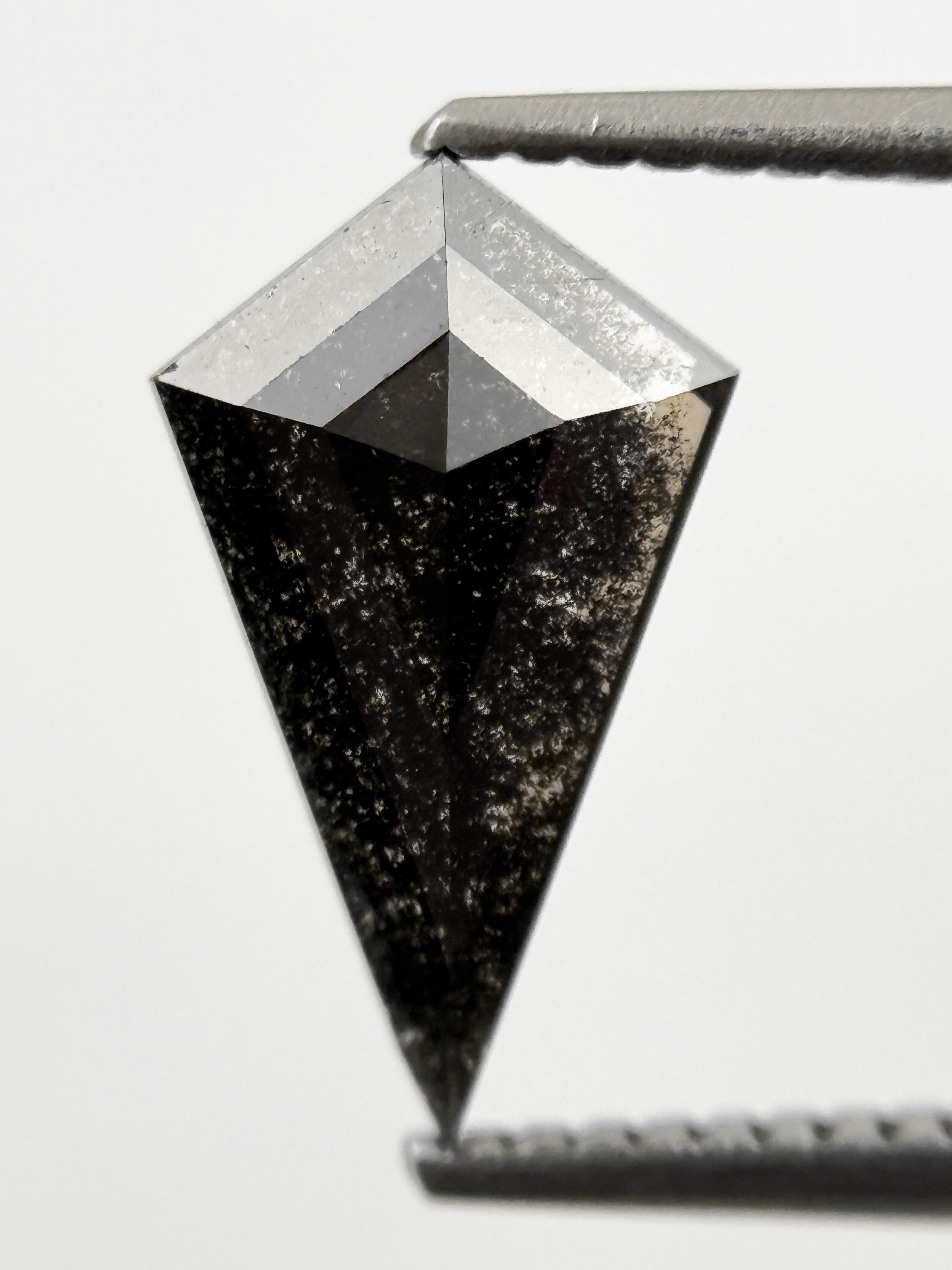 1.59 Ct Kite Rose Cut Grey Natural Loose Galaxy Diamond