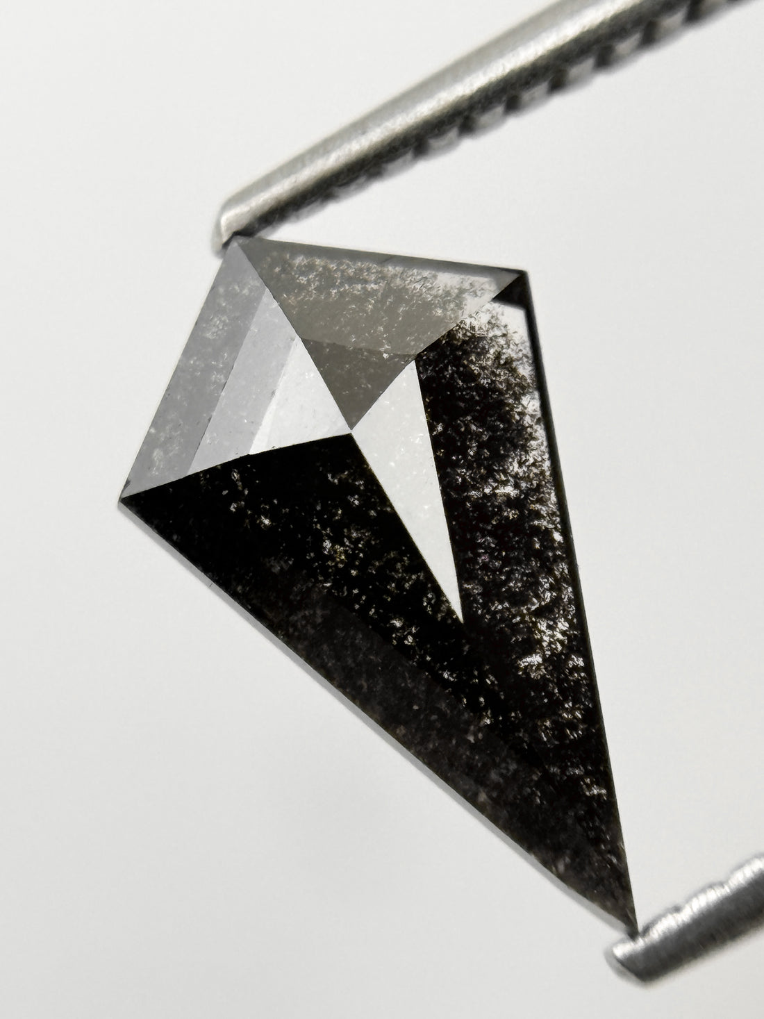 1.59 Ct Kite Rose Cut Grey Natural Loose Galaxy Diamond
