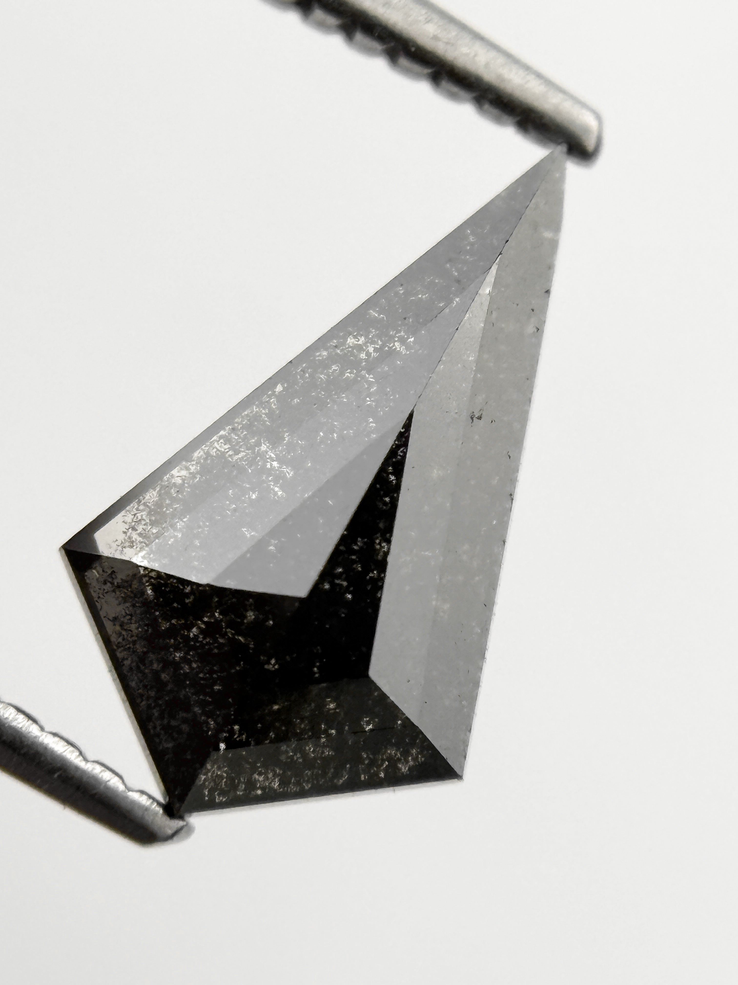 1.59 Ct Kite Rose Cut Grey Natural Loose Galaxy Diamond