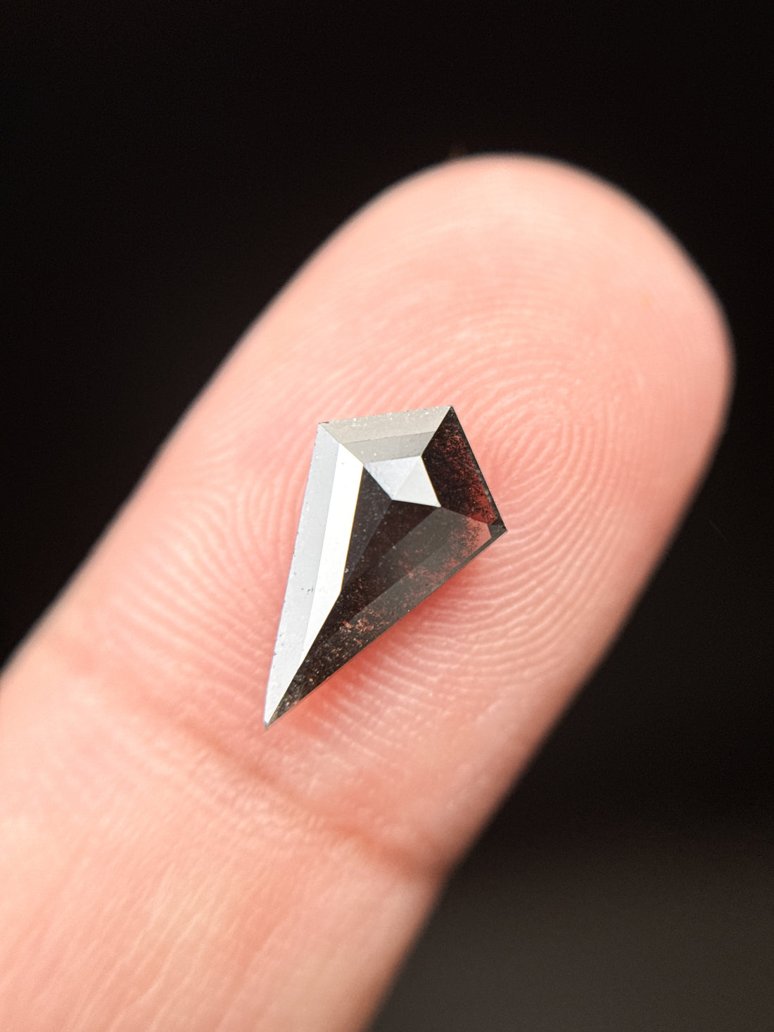 1.59 Ct Kite Rose Cut Grey Natural Loose Galaxy Diamond