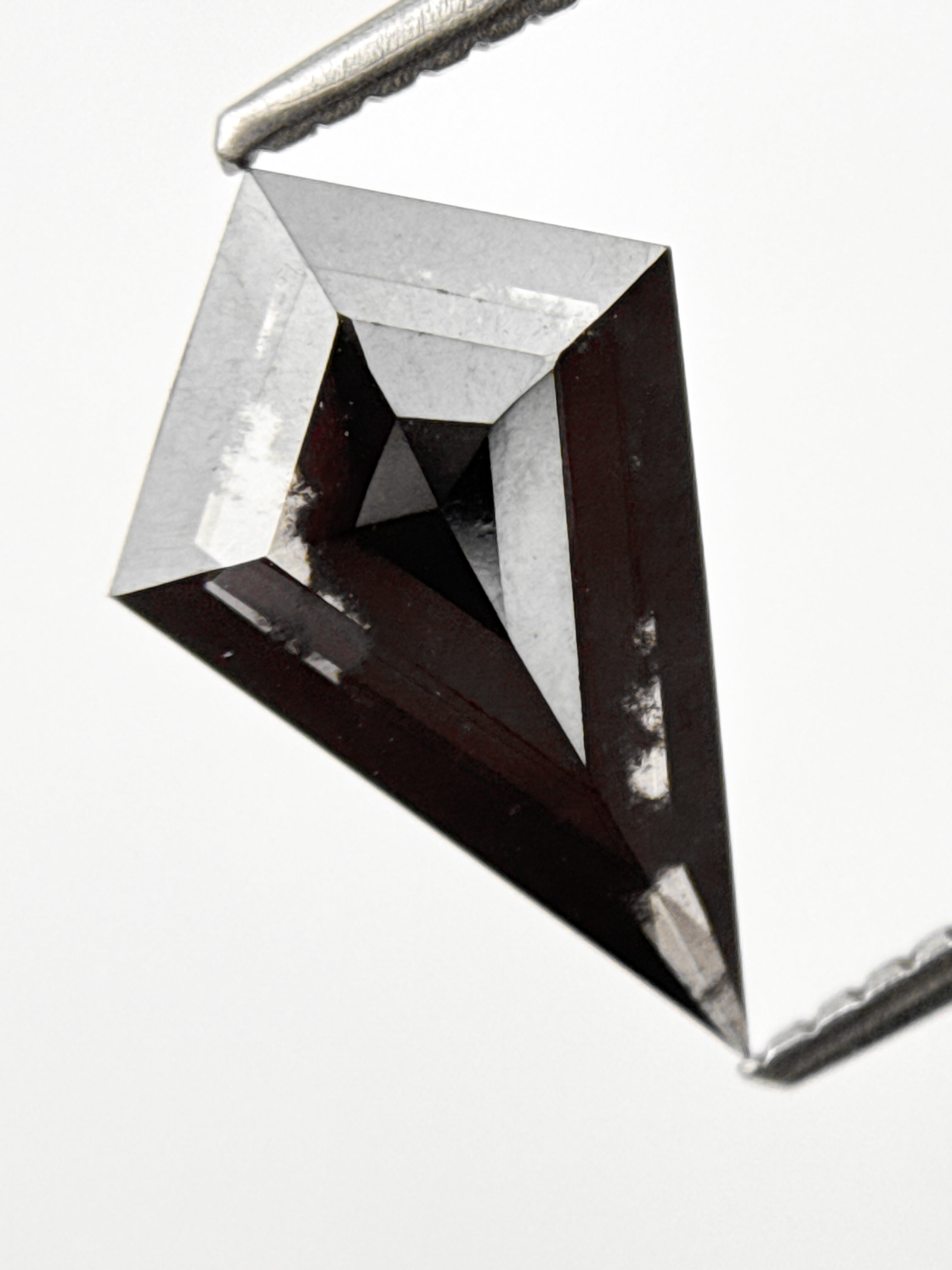1.78 Ct Kite Rose Cut Black Natural Loose Galaxy Diamond