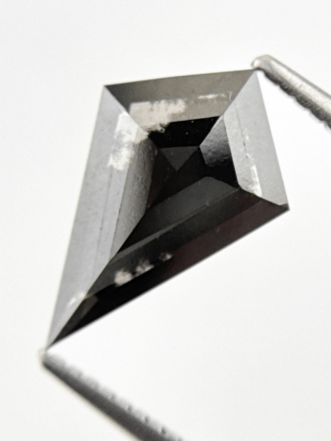 1.78 Ct Kite Rose Cut Black Natural Loose Galaxy Diamond