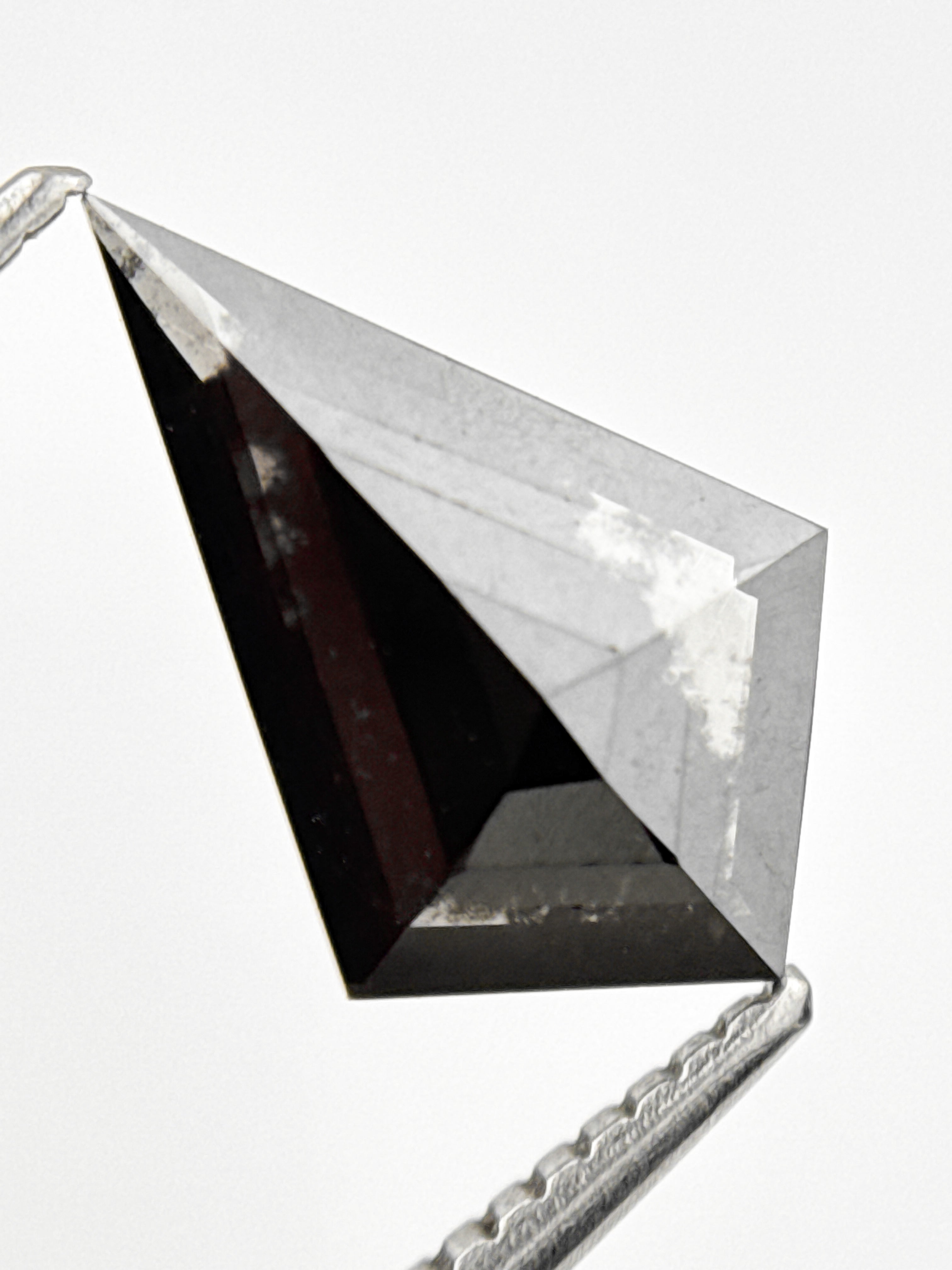 1.78 Ct Kite Rose Cut Black Natural Loose Galaxy Diamond