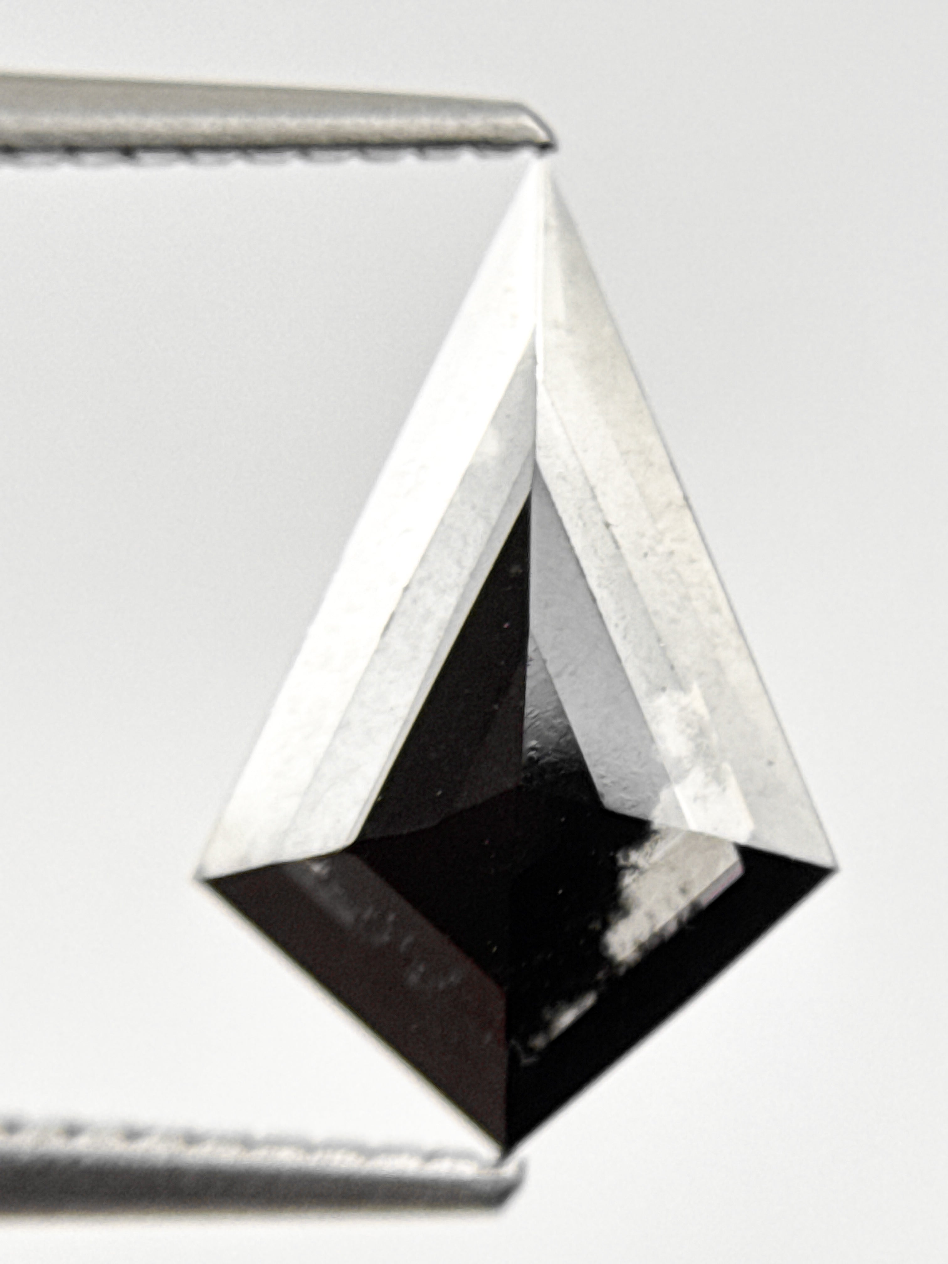 1.78 Ct Kite Rose Cut Black Natural Loose Galaxy Diamond