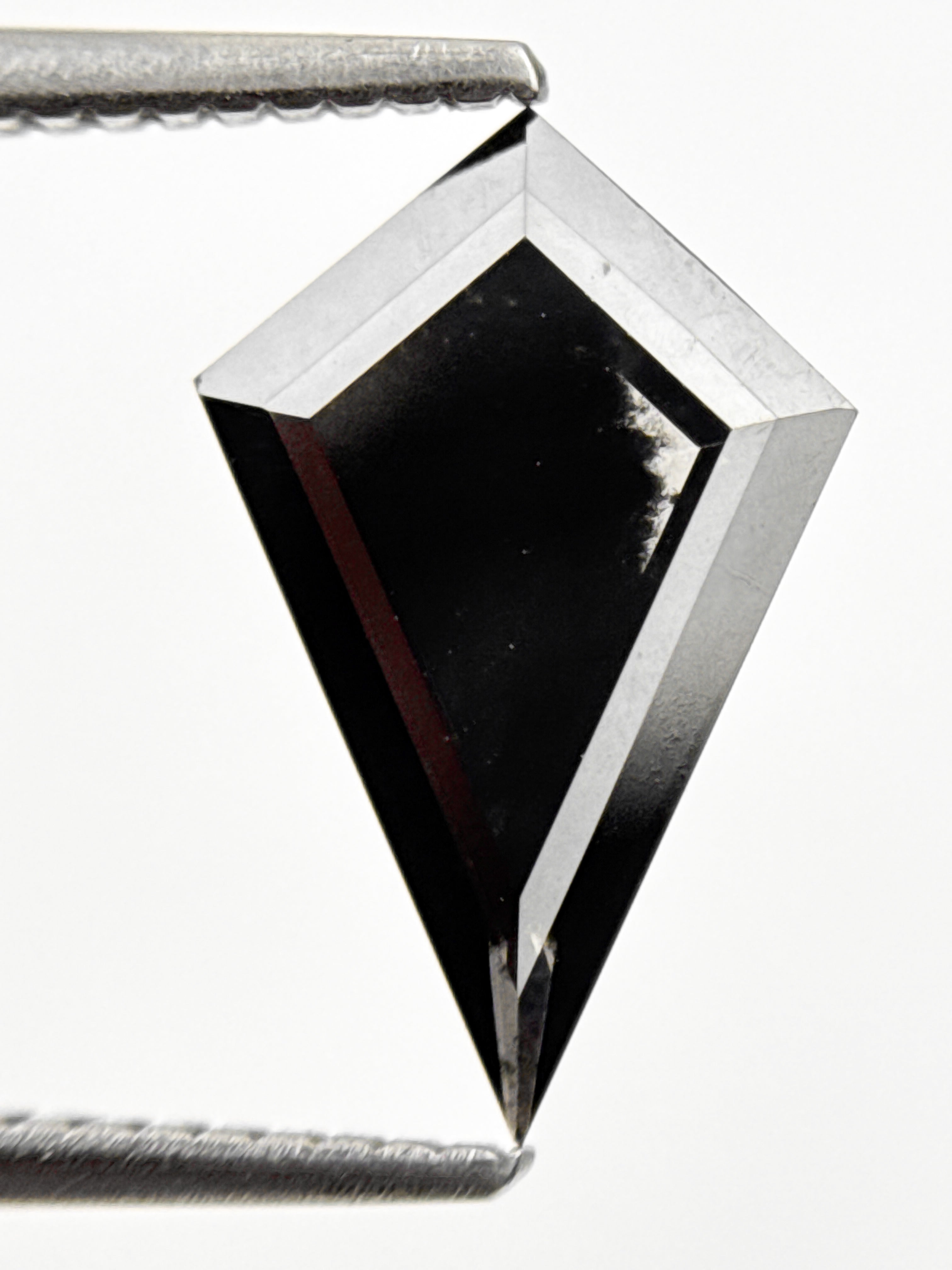 1.78 Ct Kite Rose Cut Black Natural Loose Galaxy Diamond