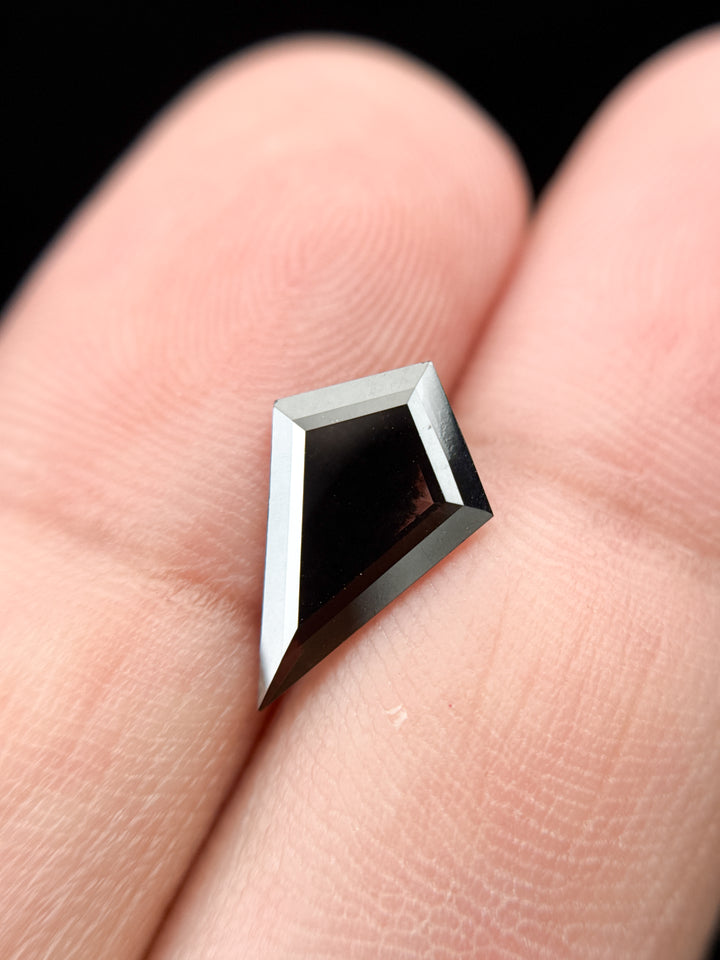 1.78 Ct Kite Rose Cut Black Natural Loose Galaxy Diamond