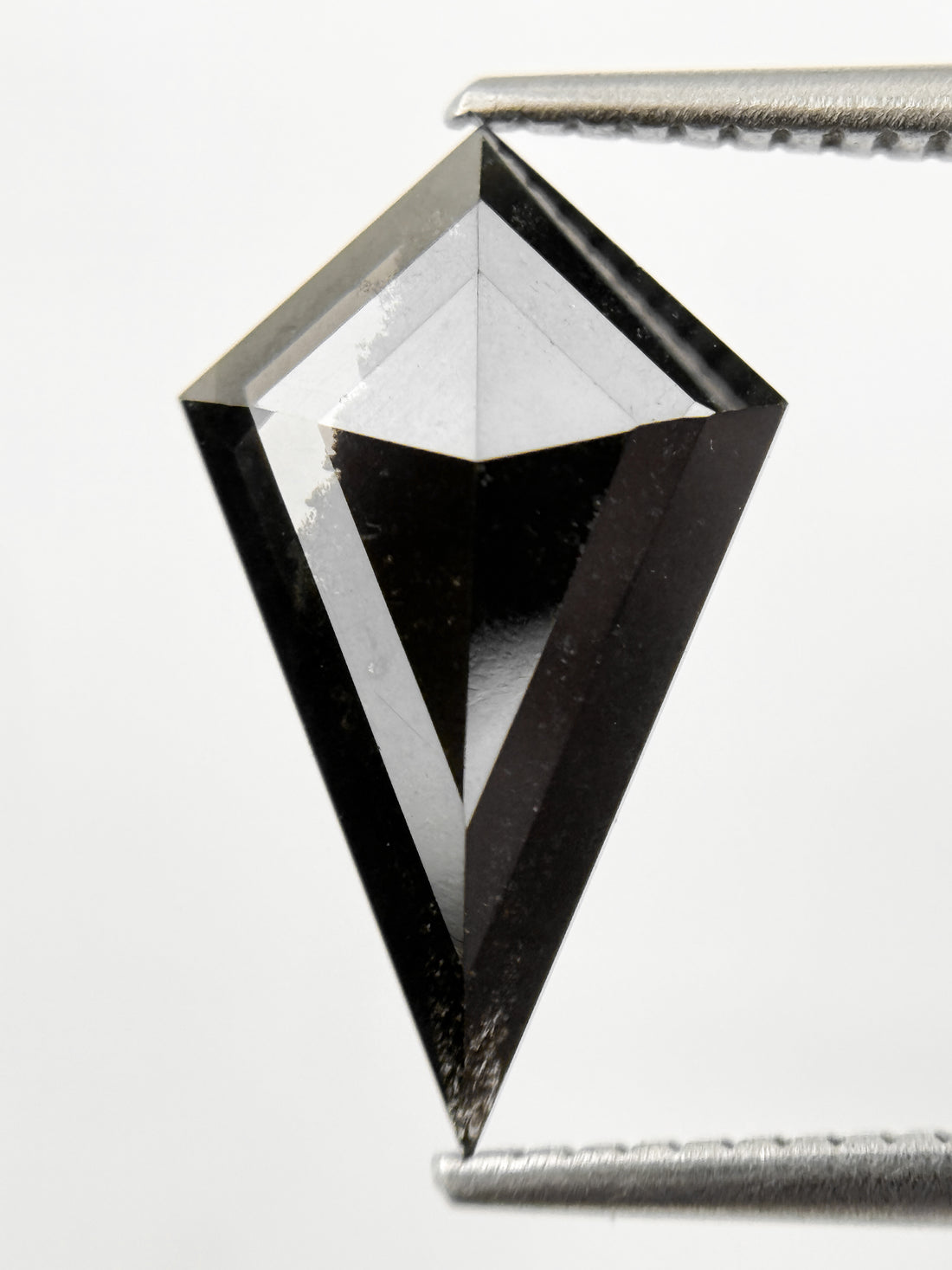 2.69 Ct Kite Rose Cut Black Natural Vintage Salt and Pepper Diamond