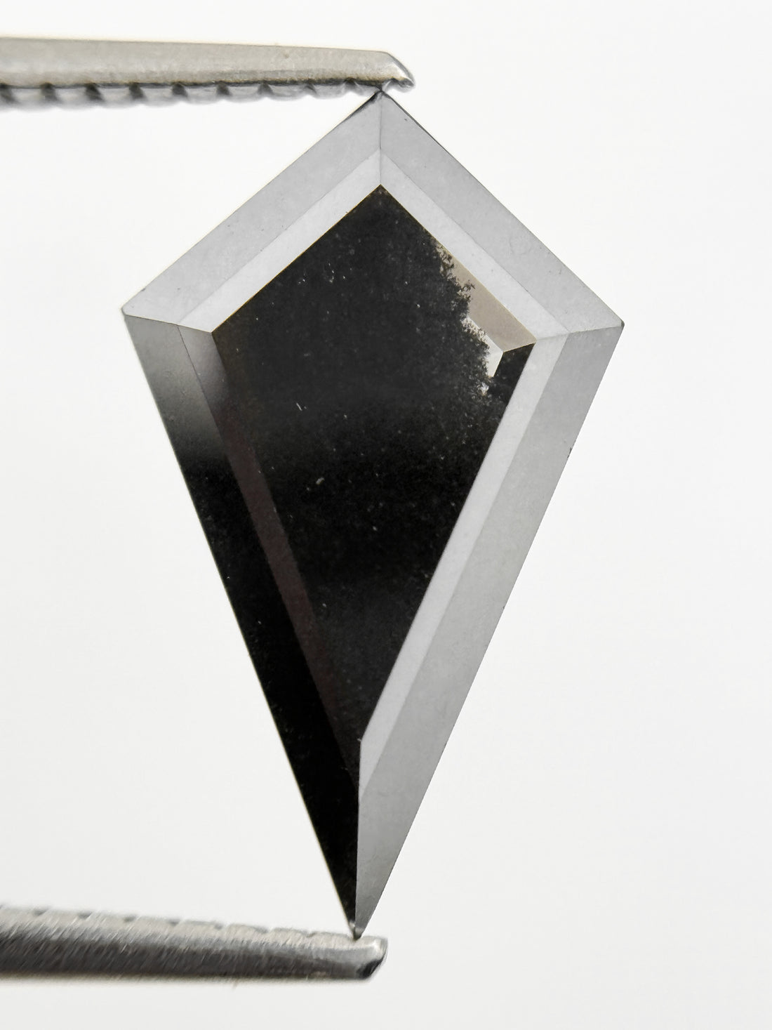 2.69 Ct Kite Rose Cut Black Natural Vintage Salt and Pepper Diamond