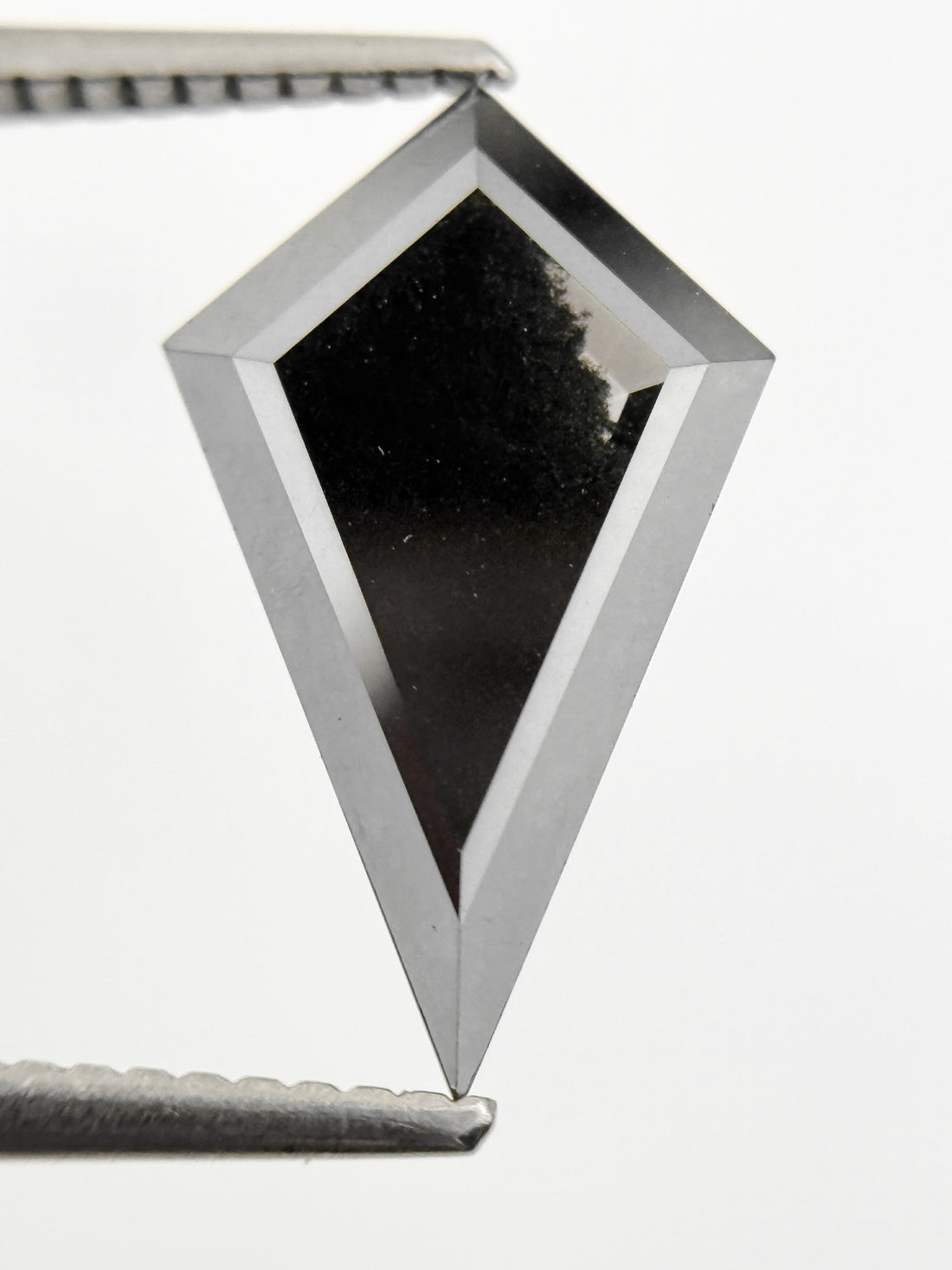 2.69 Ct Kite Rose Cut Black Natural Vintage Salt and Pepper Diamond