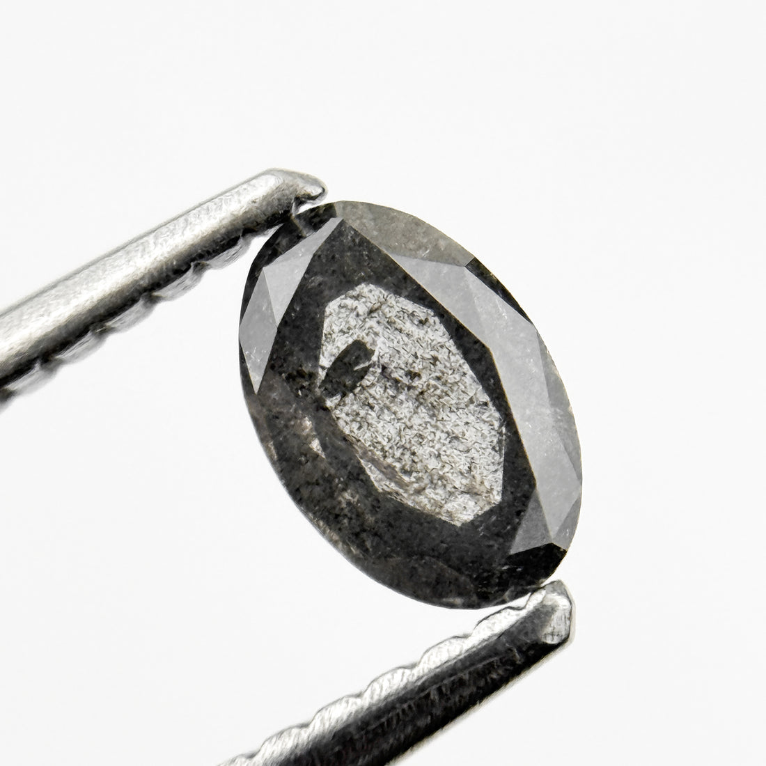 0.36 Ct Oval Rose Cut Grey Natural Galaxy Diamond