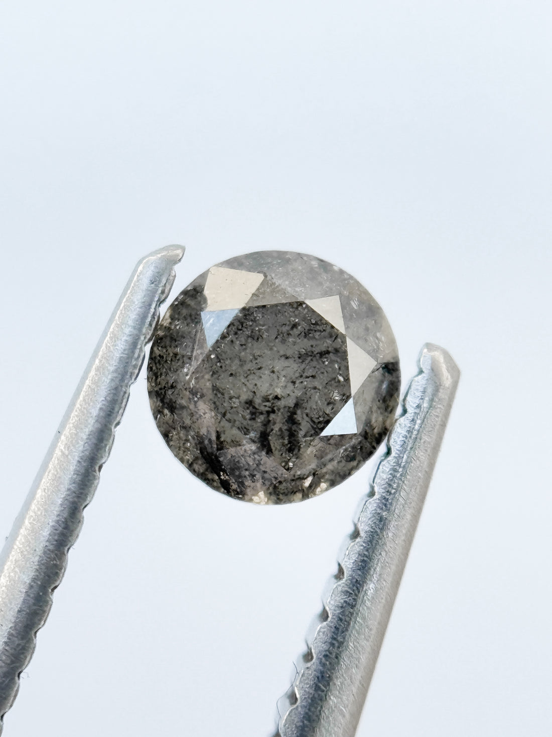 0.50 Ct Round Brilliant Cut Grey Natural Galaxy Diamond