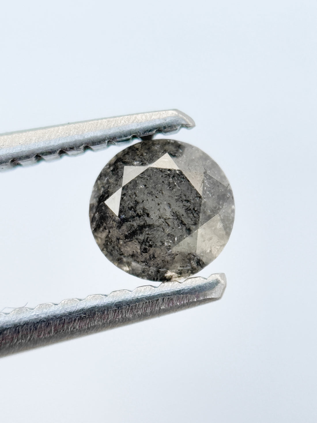 0.50 Ct Round Brilliant Cut Grey Natural Galaxy Diamond