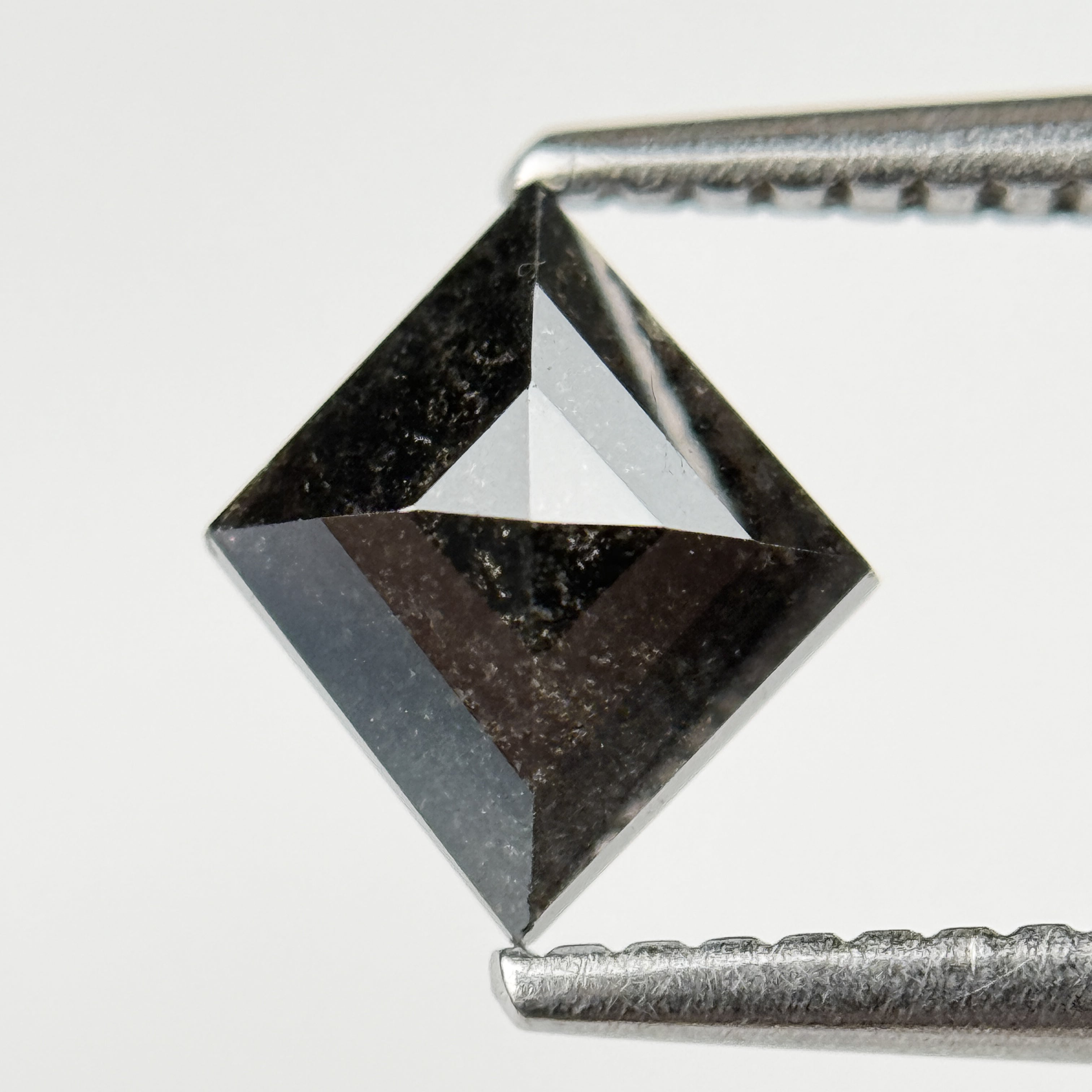 0.92 Ct Kite Rose Cut Grey Natural Salt and Pepper Diamond