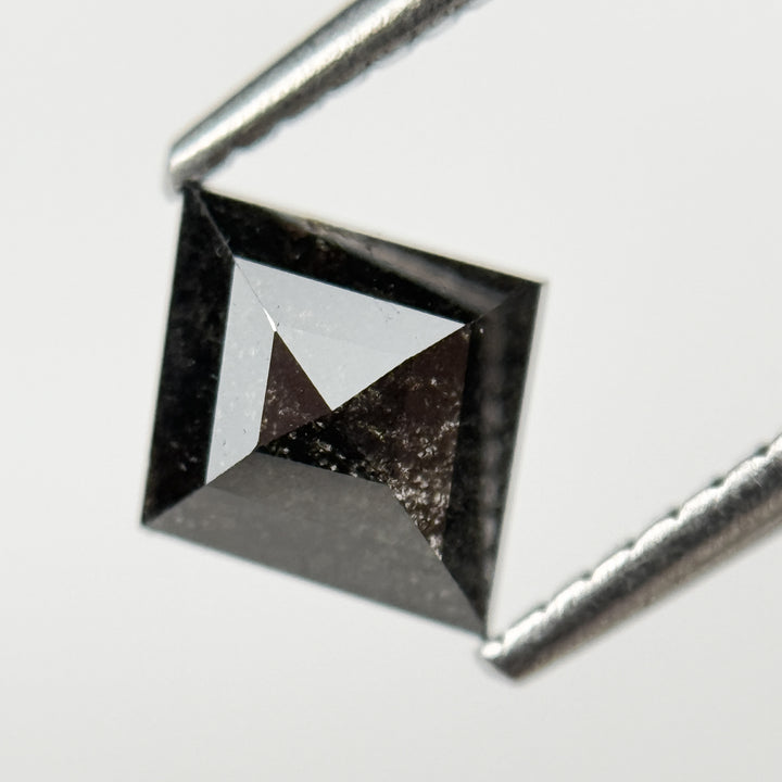 0.92 Ct Kite Rose Cut Grey Natural Salt and Pepper Diamond