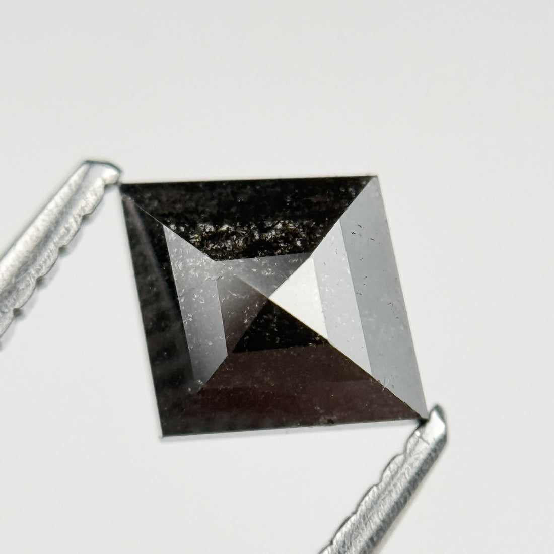 0.92 Ct Kite Rose Cut Grey Natural Salt and Pepper Diamond