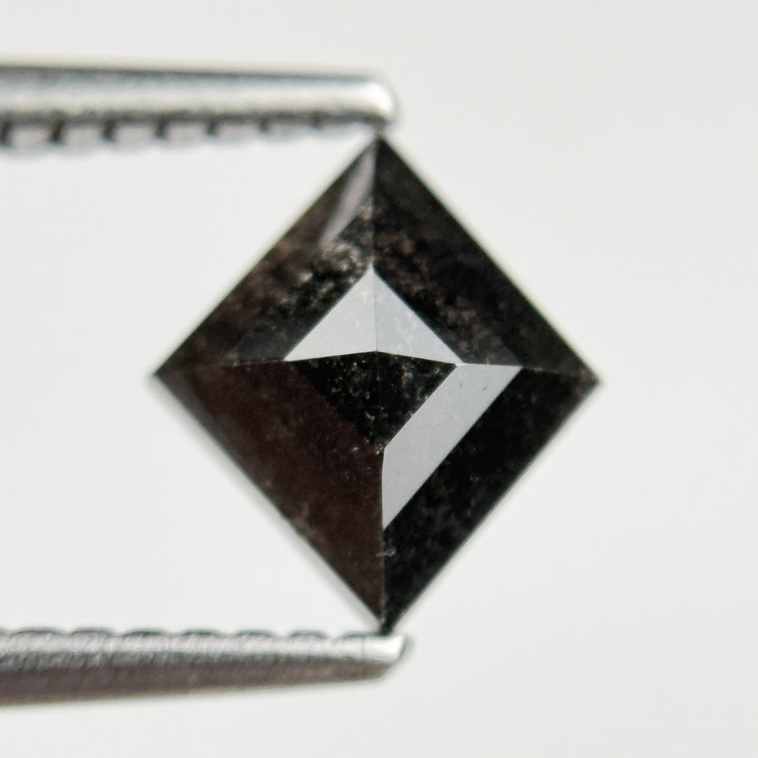 0.92 Ct Kite Rose Cut Grey Natural Salt and Pepper Diamond