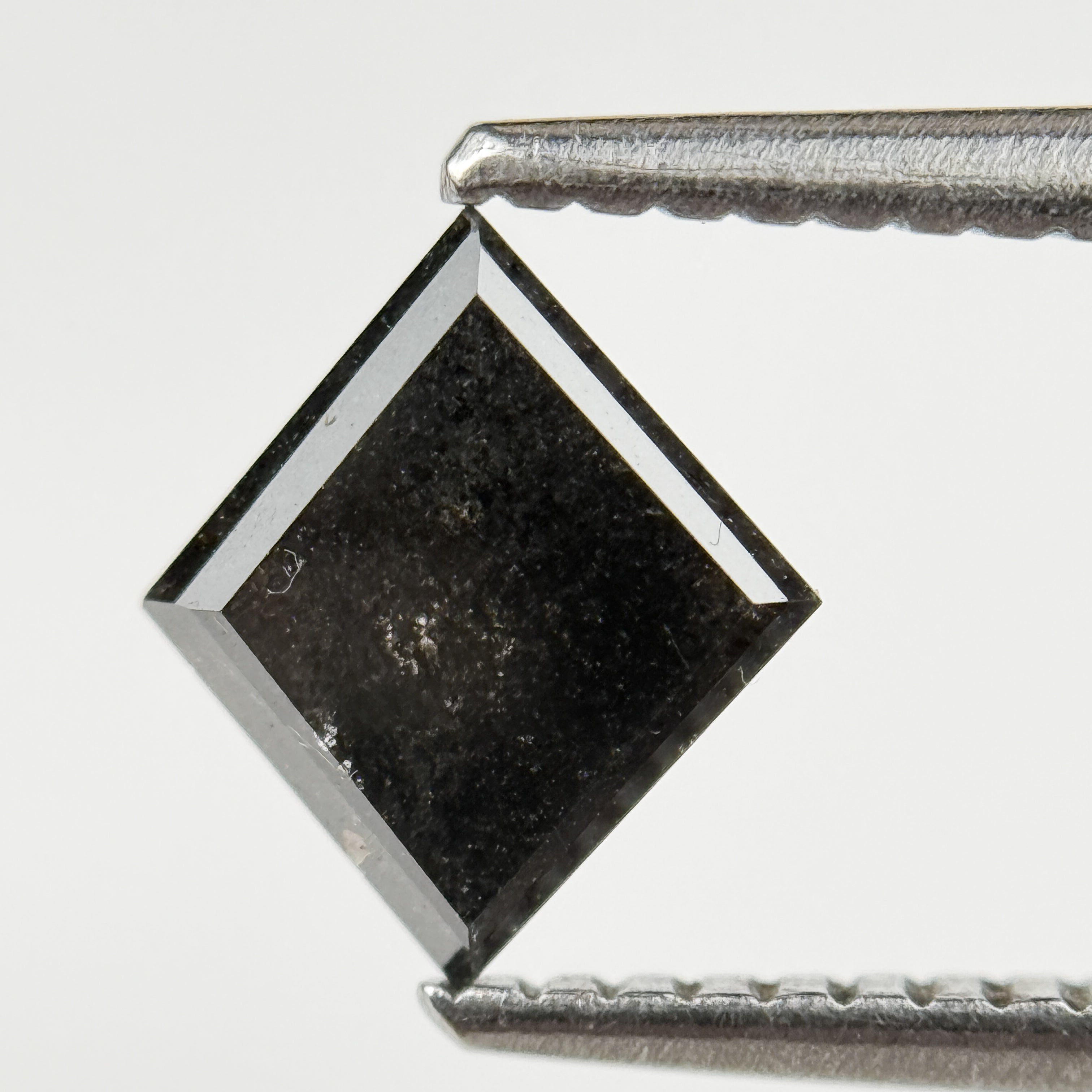 0.92 Ct Kite Rose Cut Grey Natural Salt and Pepper Diamond