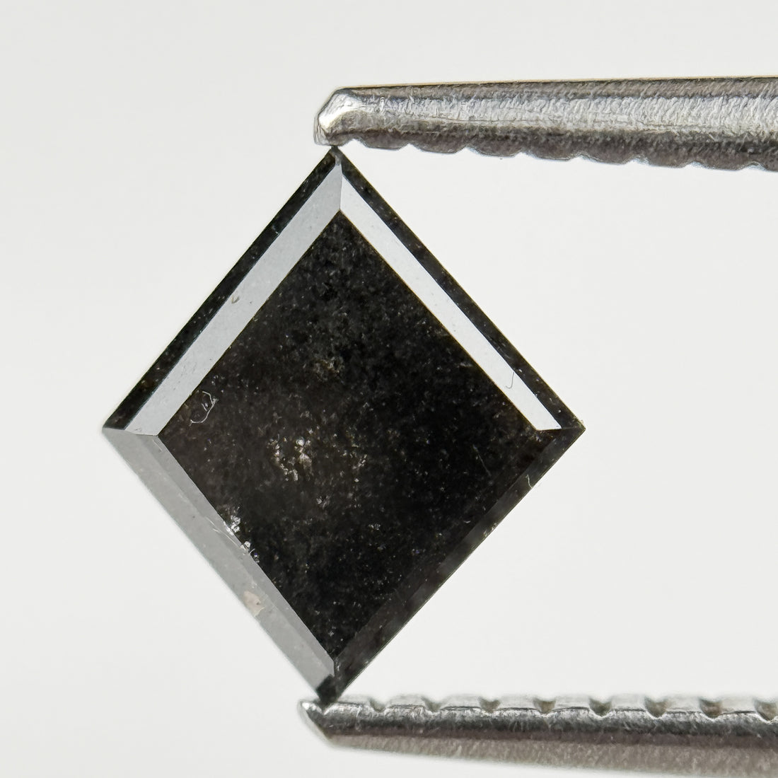 0.92 Ct Kite Rose Cut Grey Natural Salt and Pepper Diamond