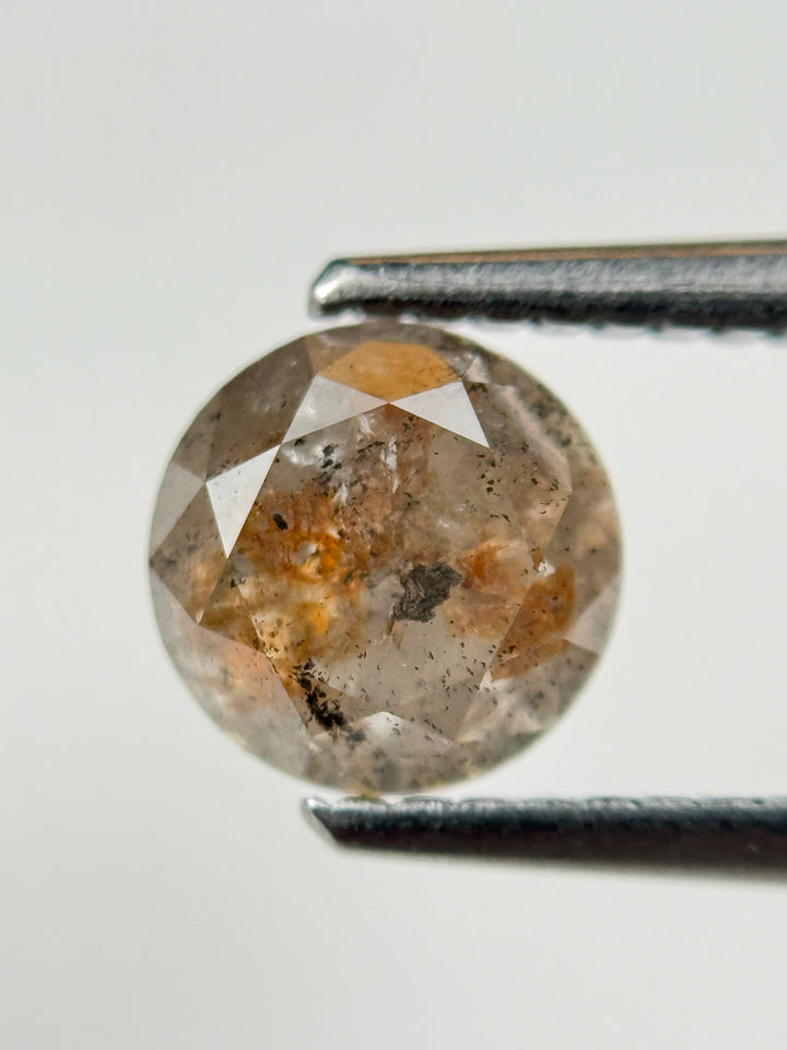 1.20 Ct Round Brilliant Cut Grey Natural Salt and Pepper Diamond